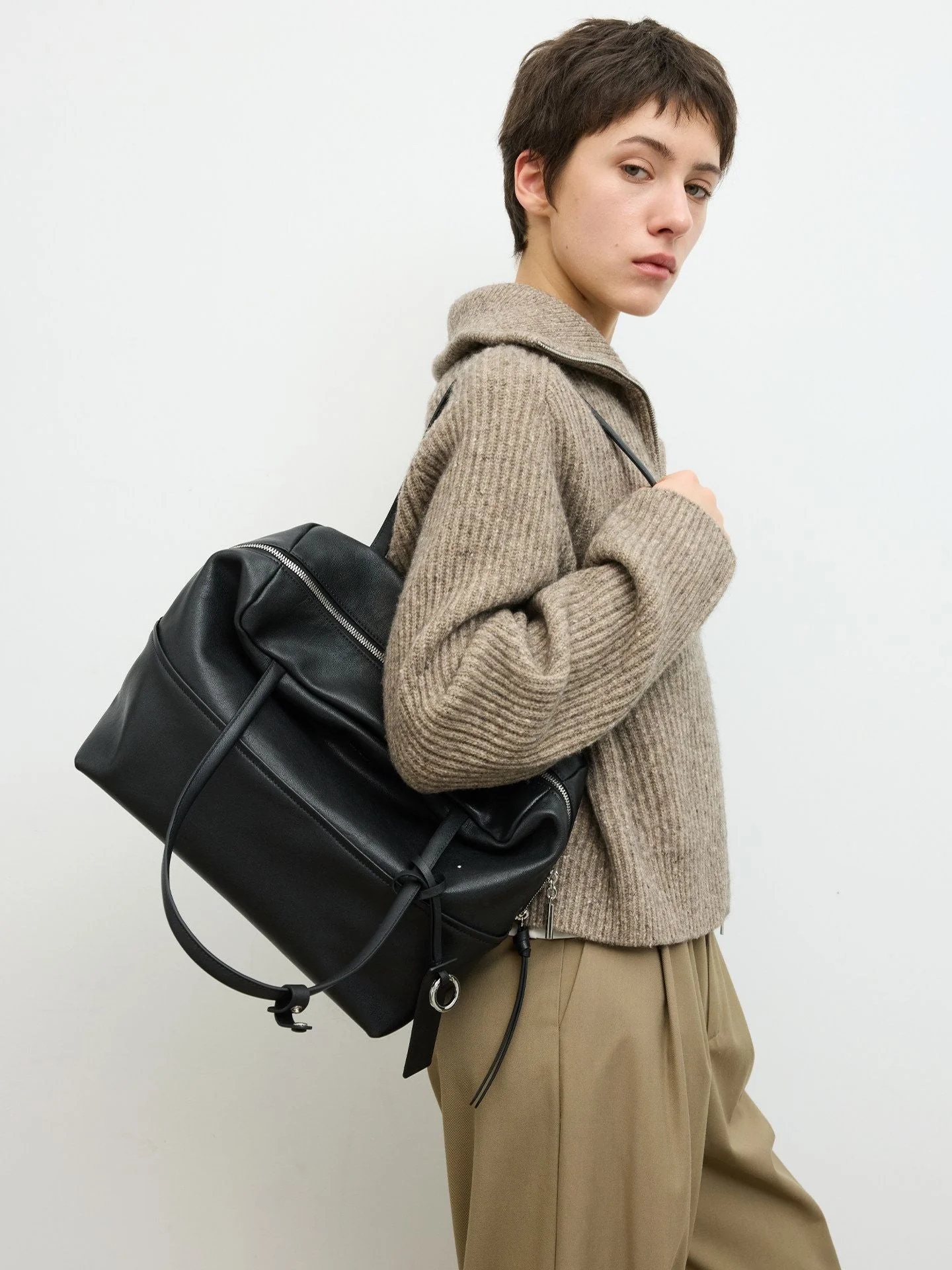 Sheepskin Zip Tote - Image 3