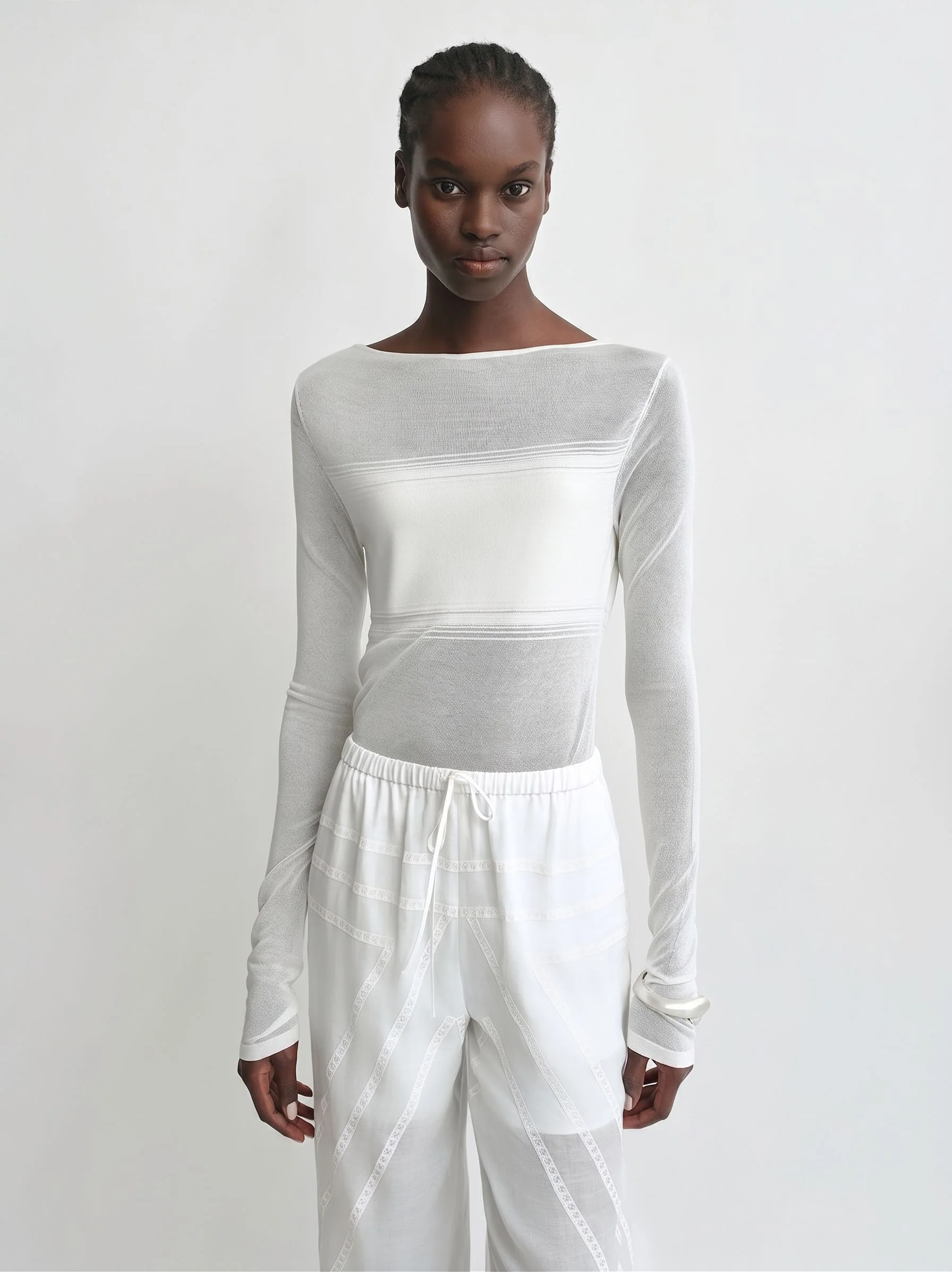 Sheer Boatneck Top - Image 6