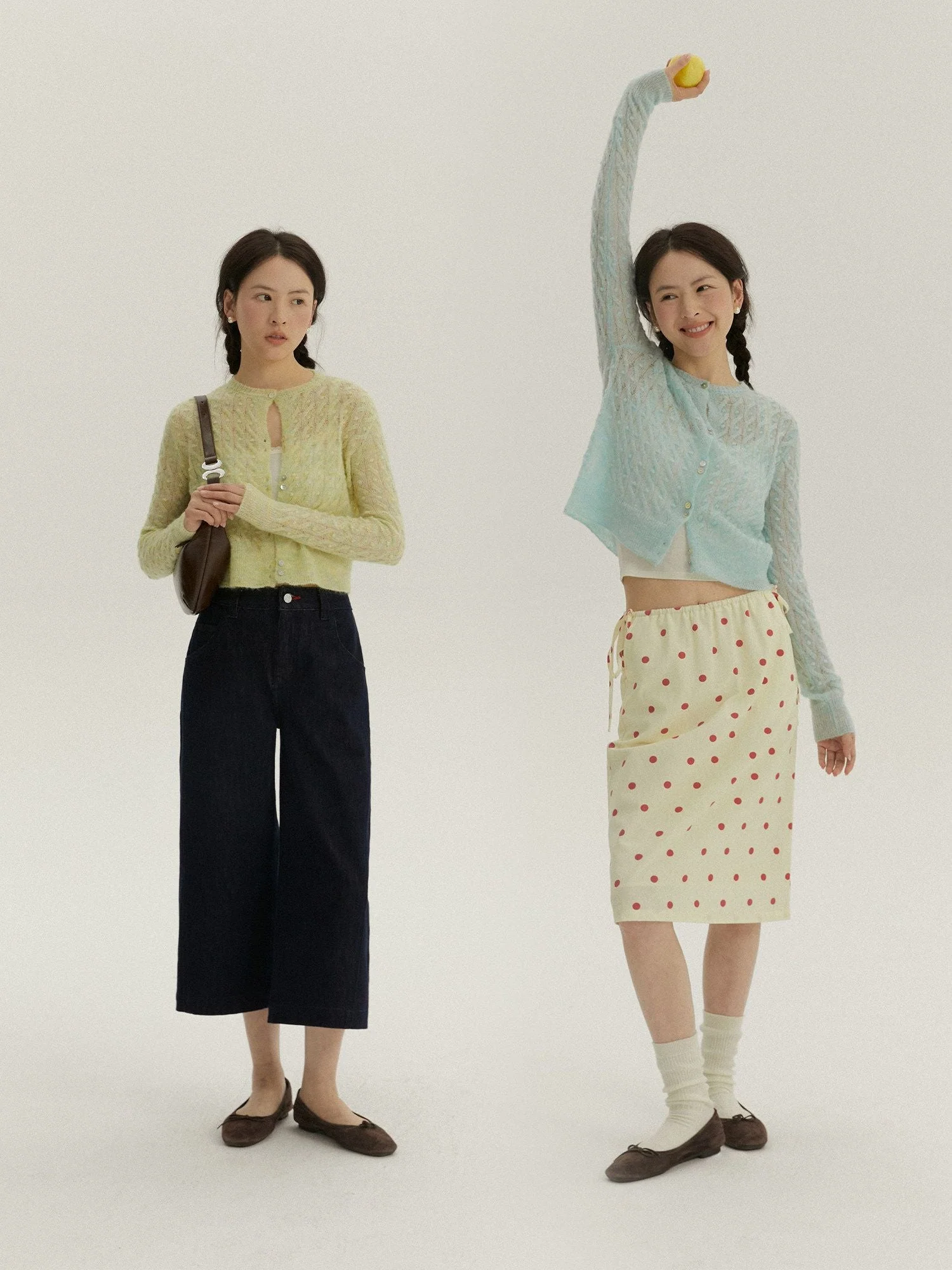 Sheer Cable Cardigan - Image 4