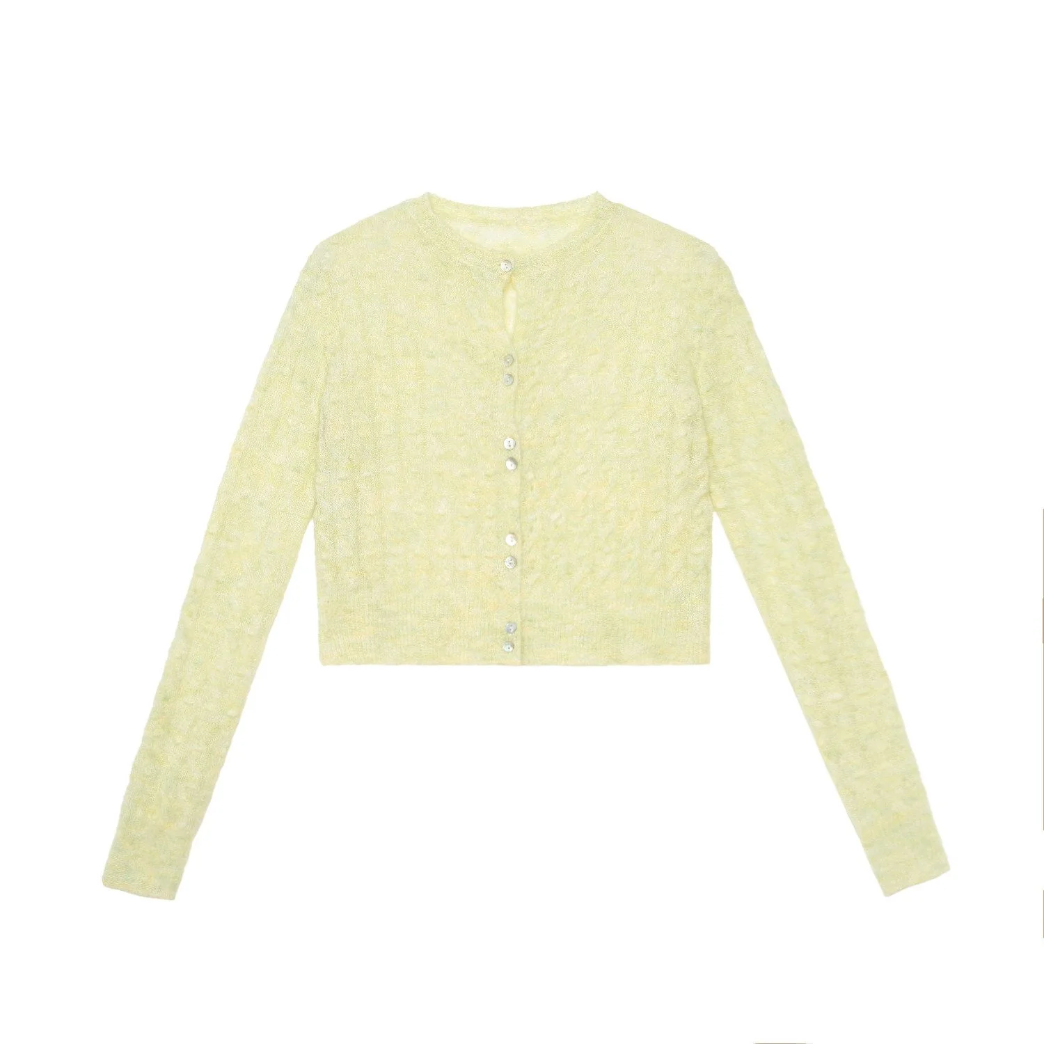 Sheer Cable Cardigan - Image 7