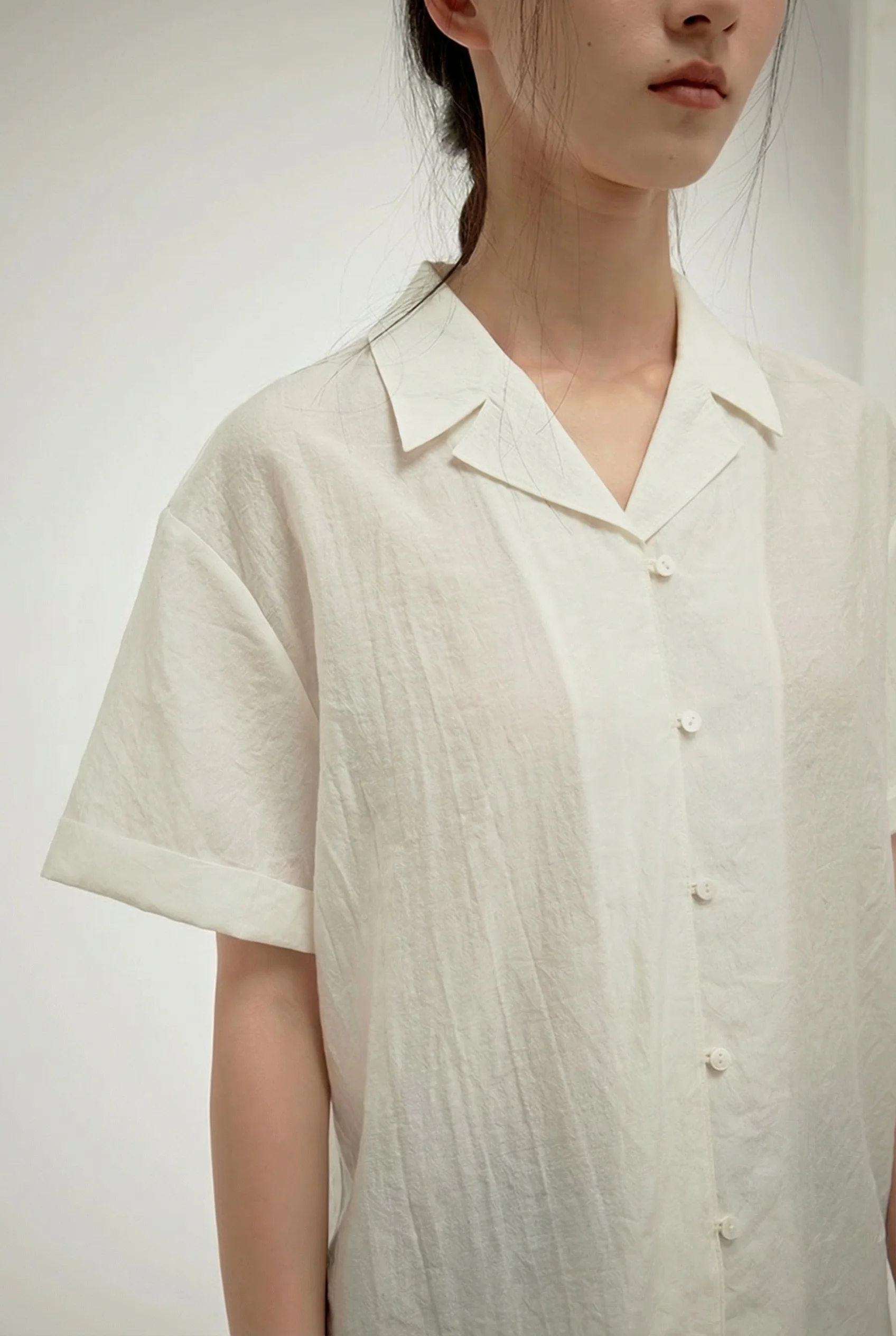 Sheer Camp-Collar Shirt
