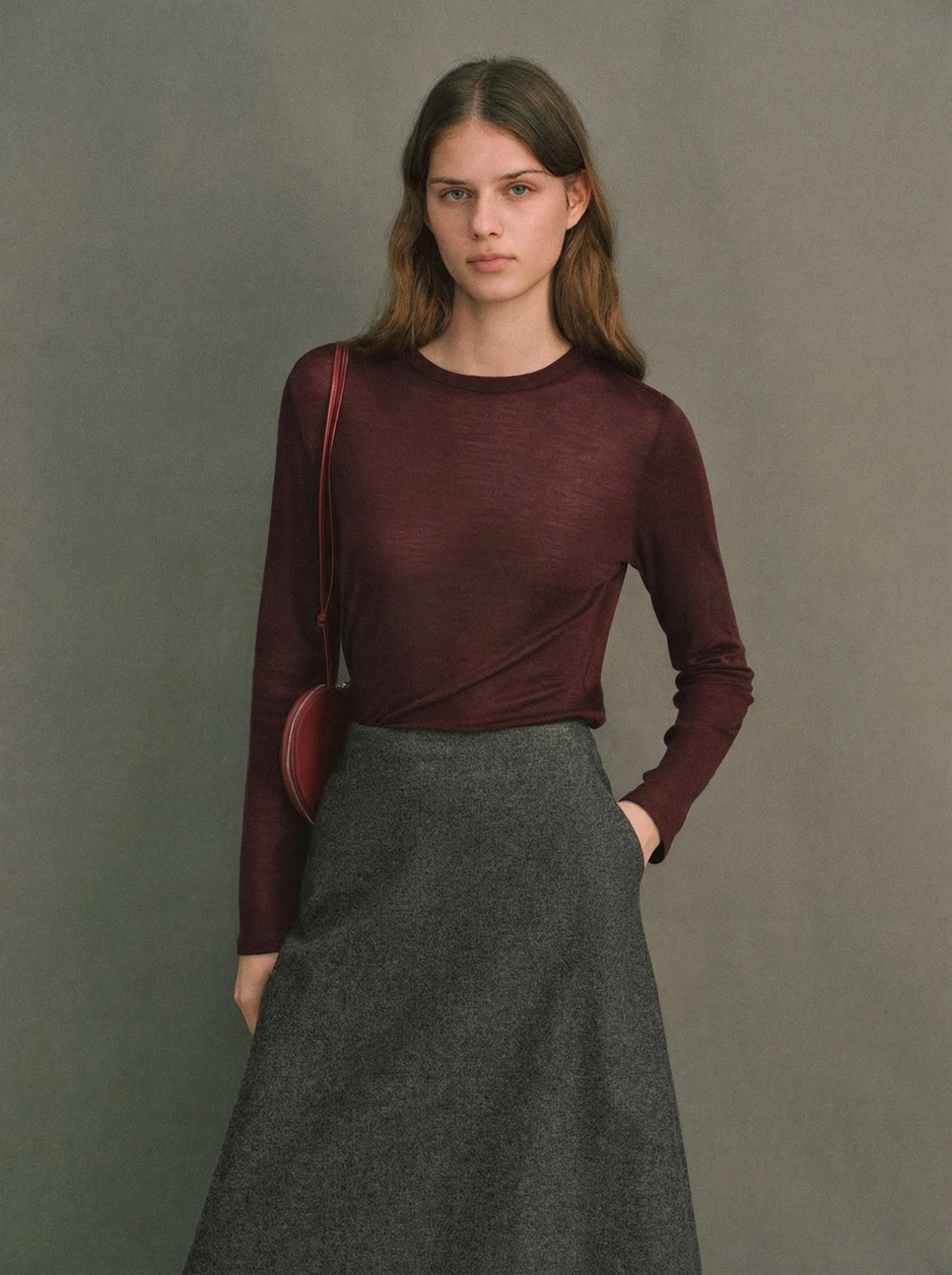 Sheer Crewneck Knit