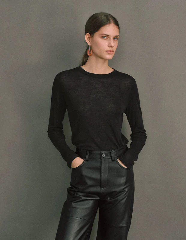 Sheer Crewneck Knit - Image 5