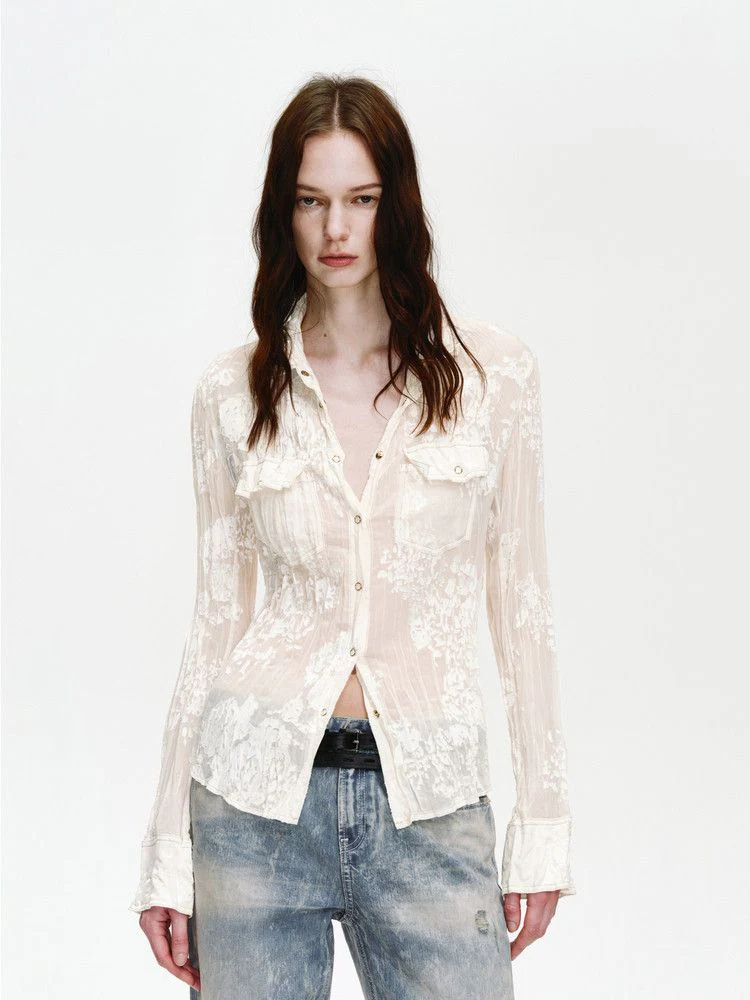 Sheer Floral Shirt
