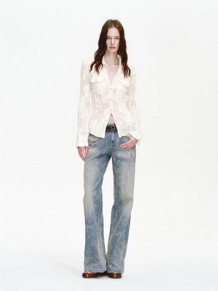 Sheer Floral Shirt - Image 2