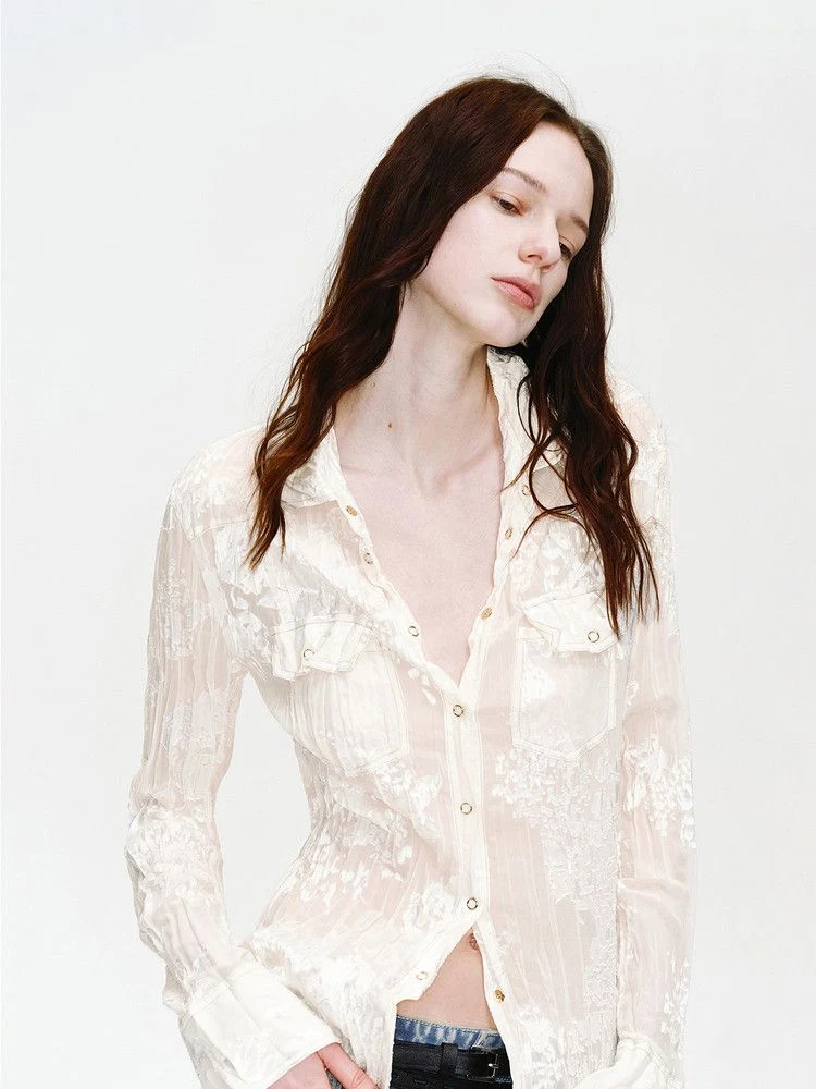 Sheer Floral Shirt - Image 4