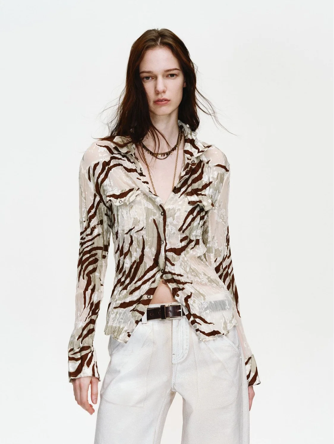Sheer Floral Shirt - Image 7