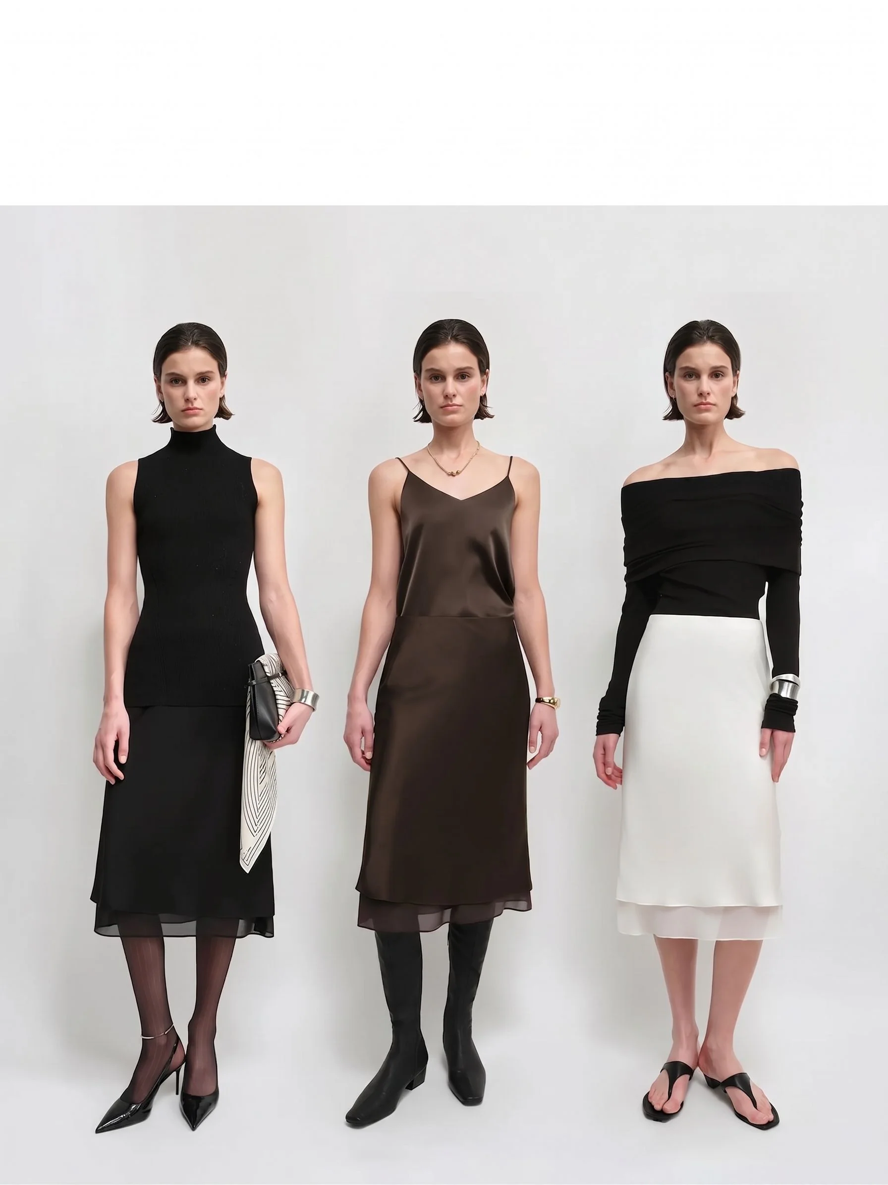 Sheer Hem Midi Skirt - Image 2