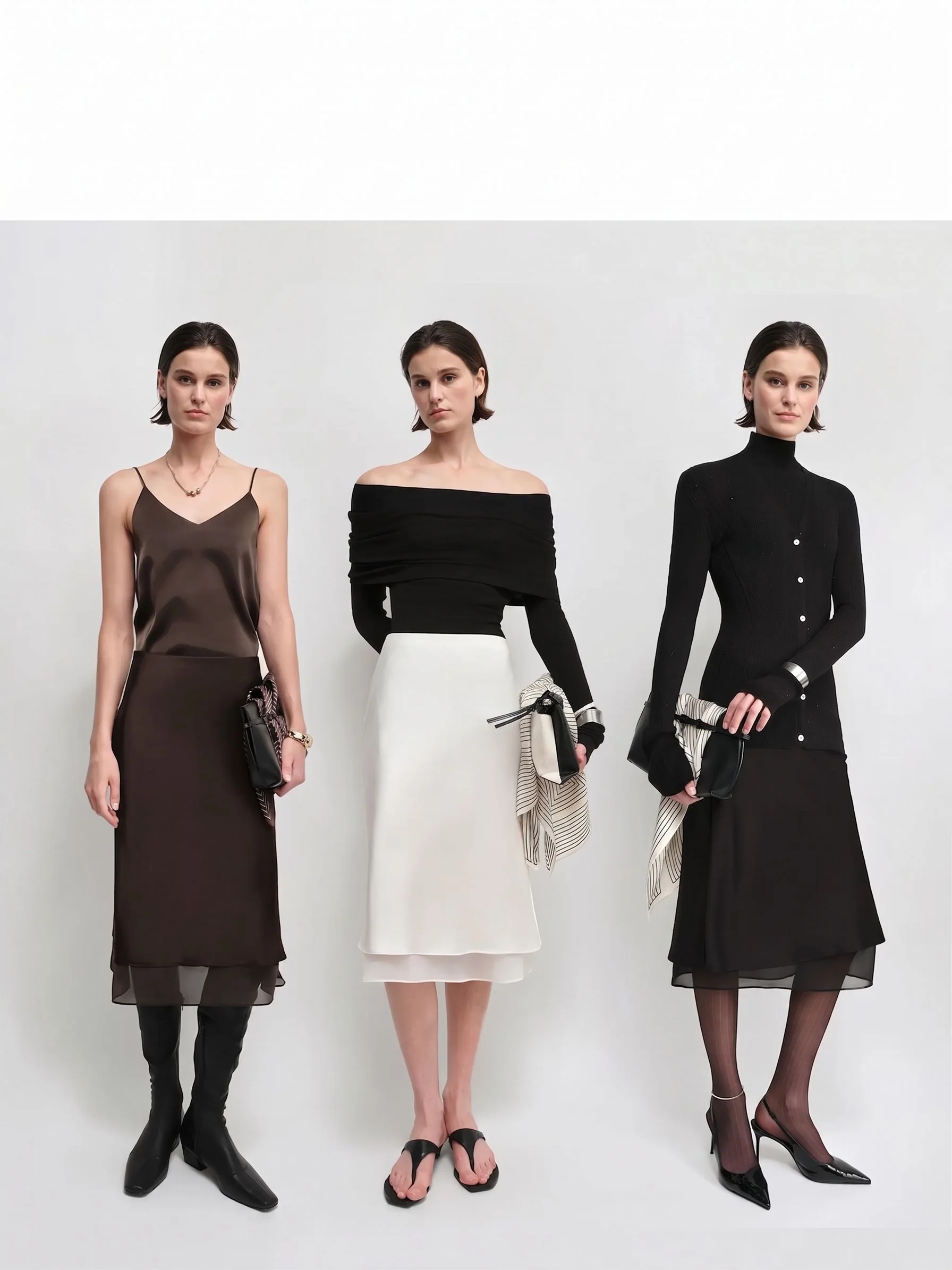 Sheer Hem Midi Skirt - Image 3