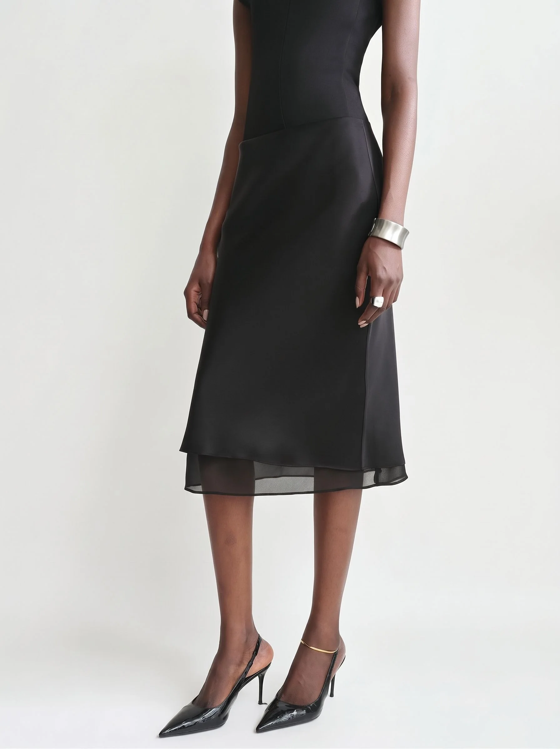 Sheer Hem Midi Skirt - Image 4