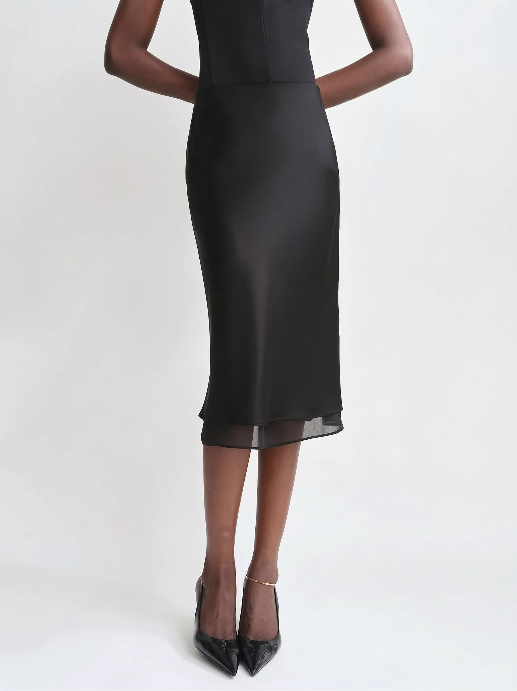 Sheer Hem Midi Skirt - Image 5
