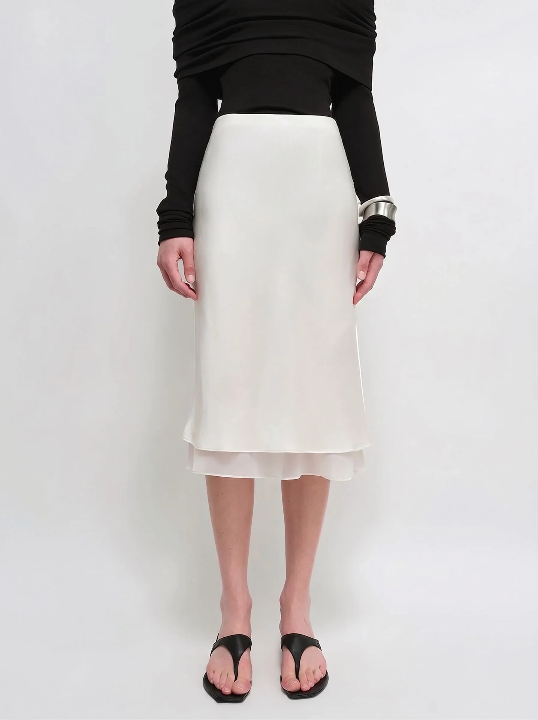 Sheer Hem Midi Skirt - Image 7