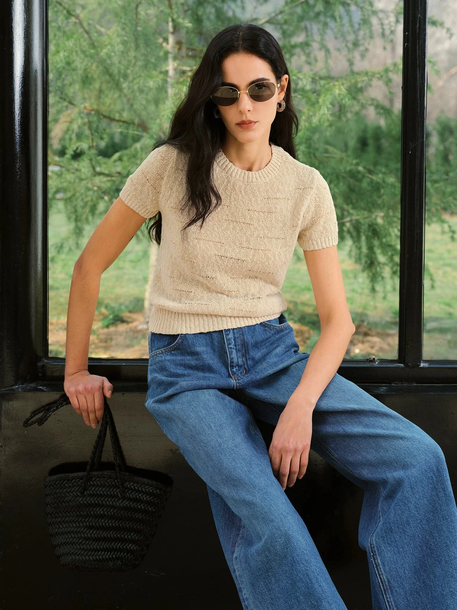 Sheer Knit Tee - Image 5