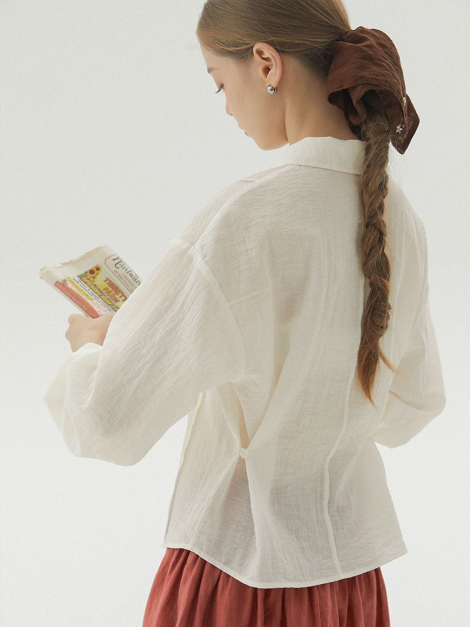 Sheer Peter Pan Blouse - Image 3