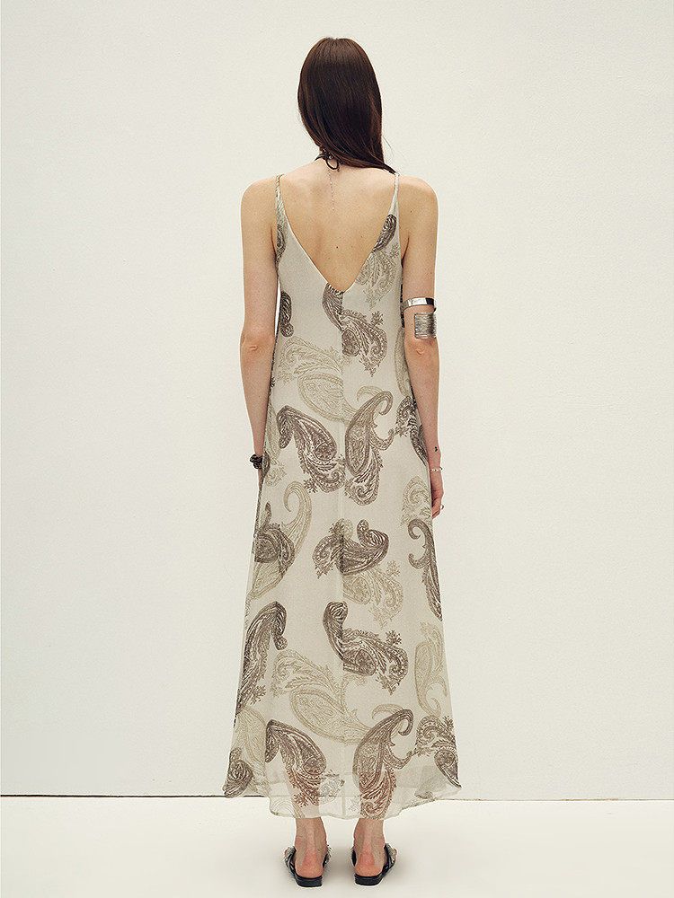 Sheer Print Slip Dress - Image 3