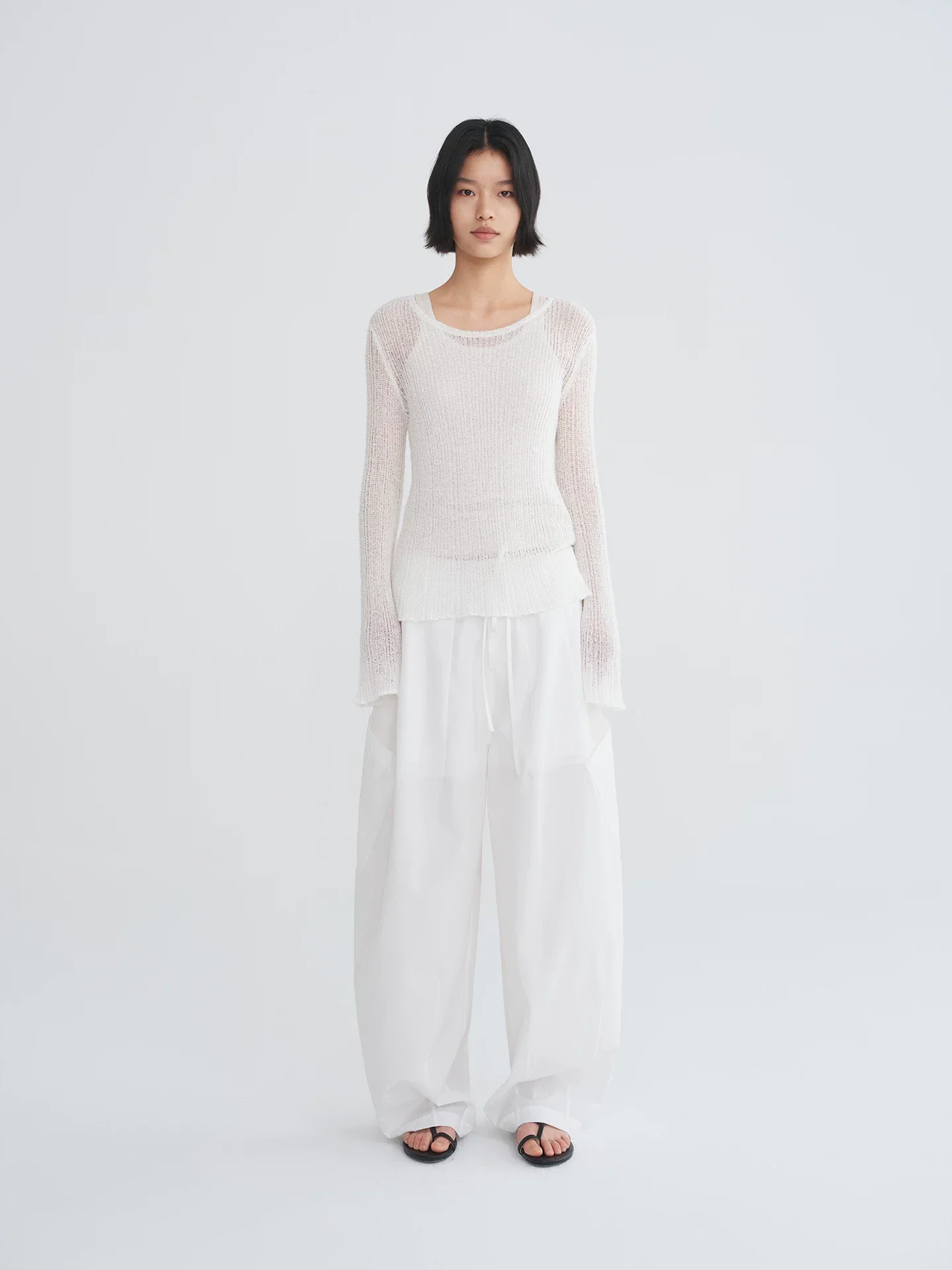 Sheer Rib Knit Top - Image 3