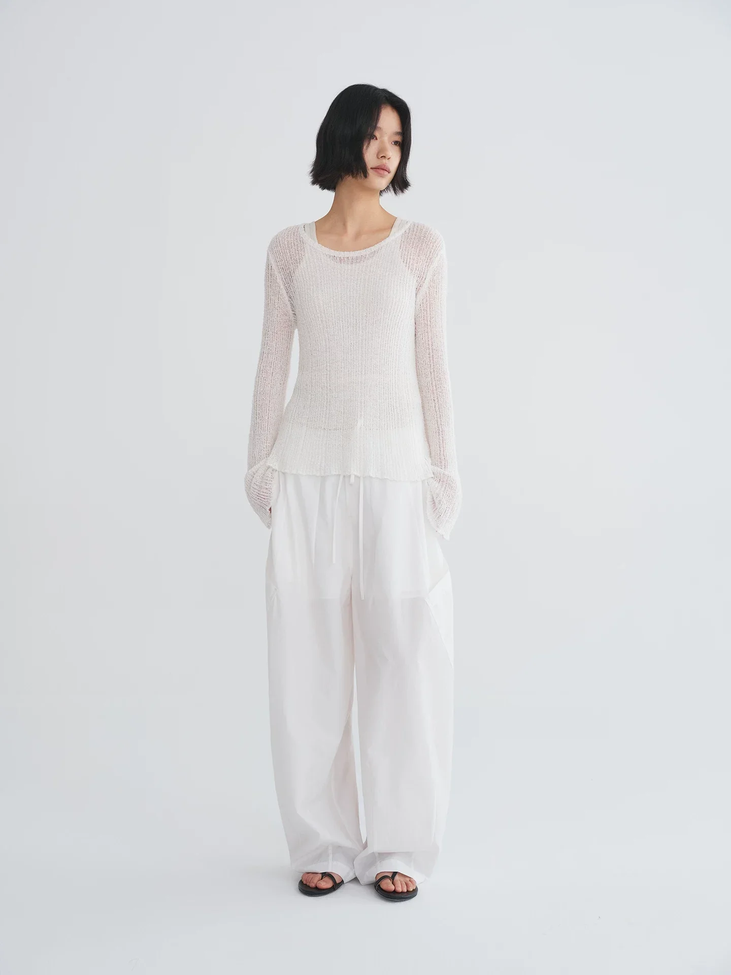 Sheer Rib Knit Top - Image 4