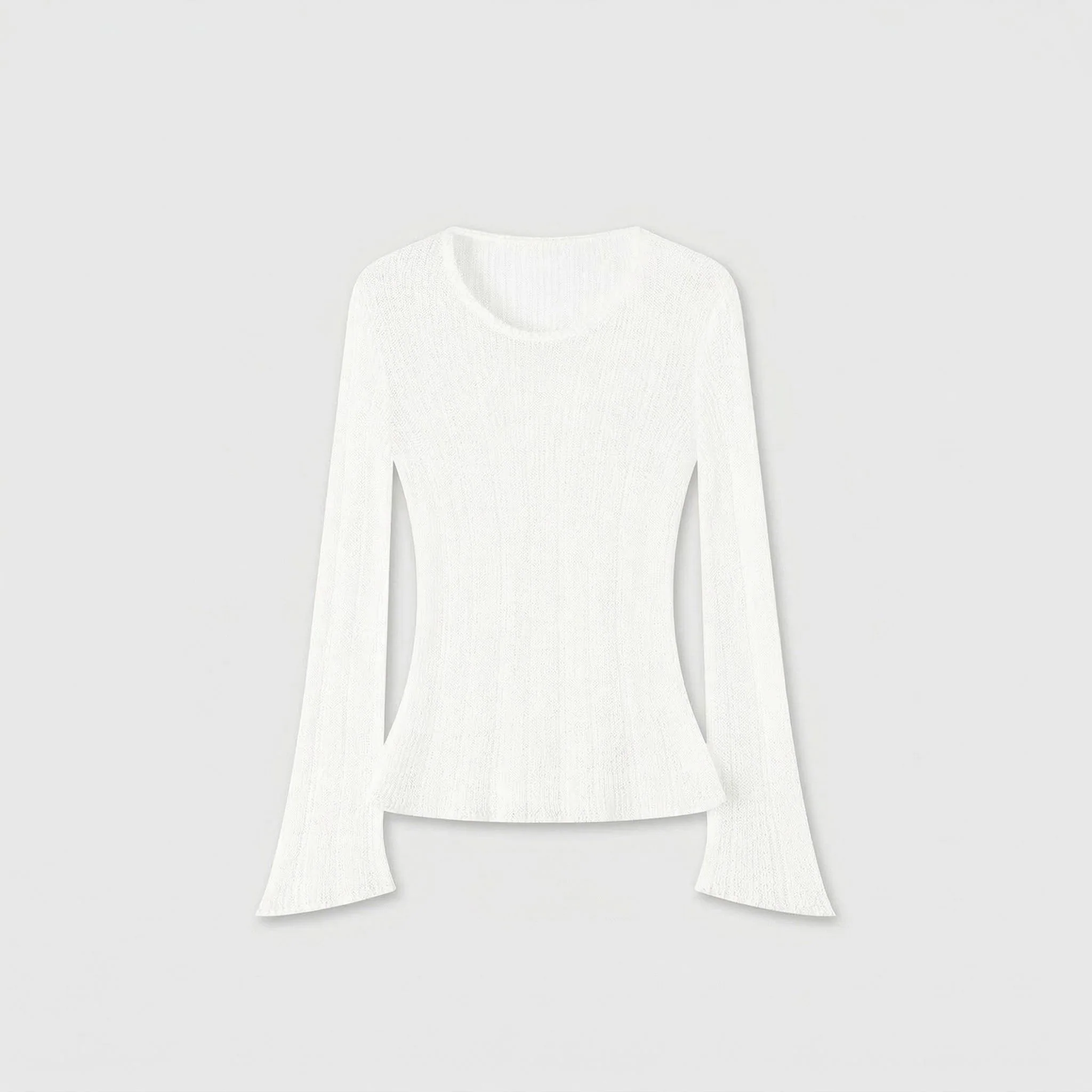 Sheer Rib Knit Top - Image 6