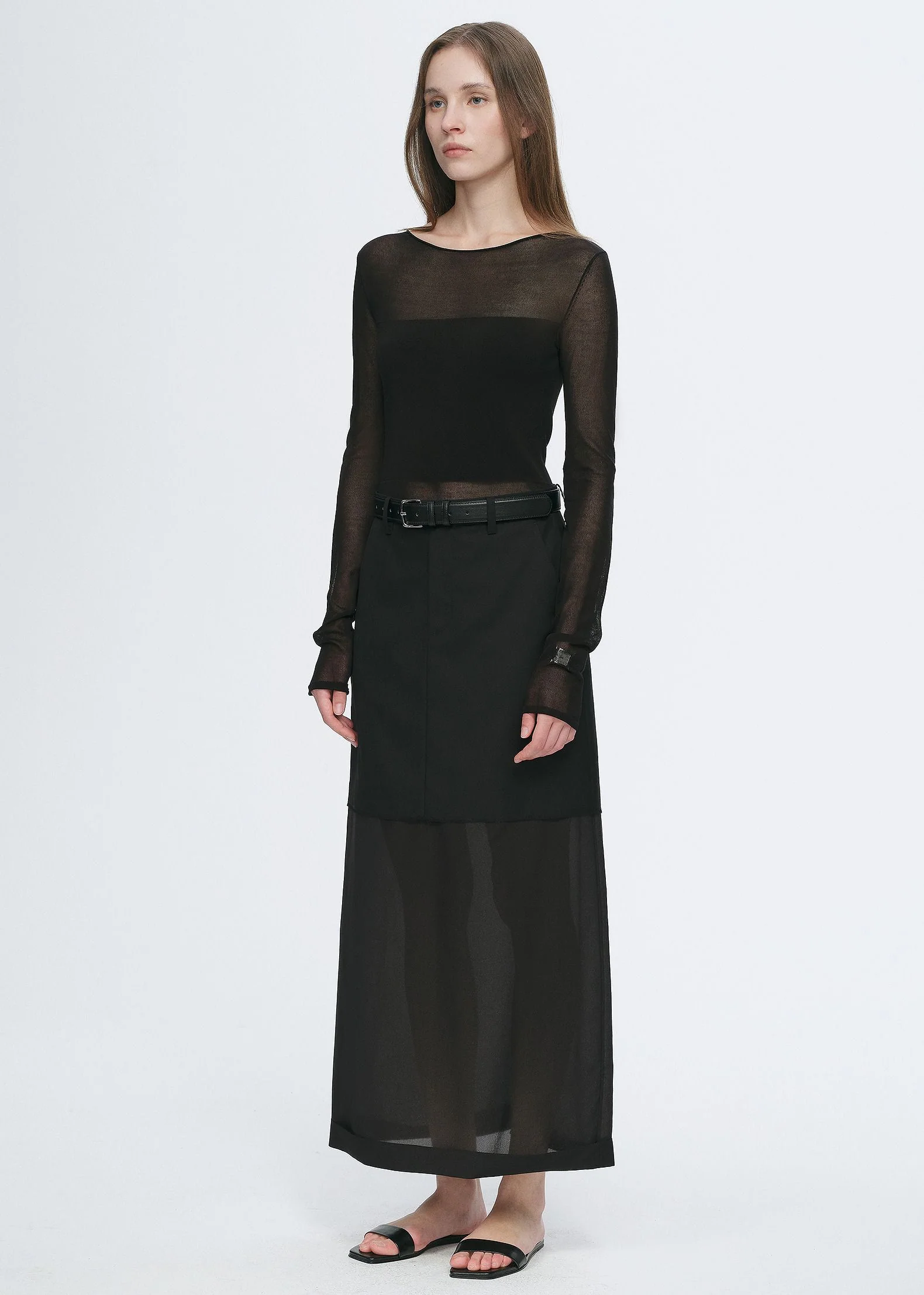 Sheer Splice Slim Tee - Image 6