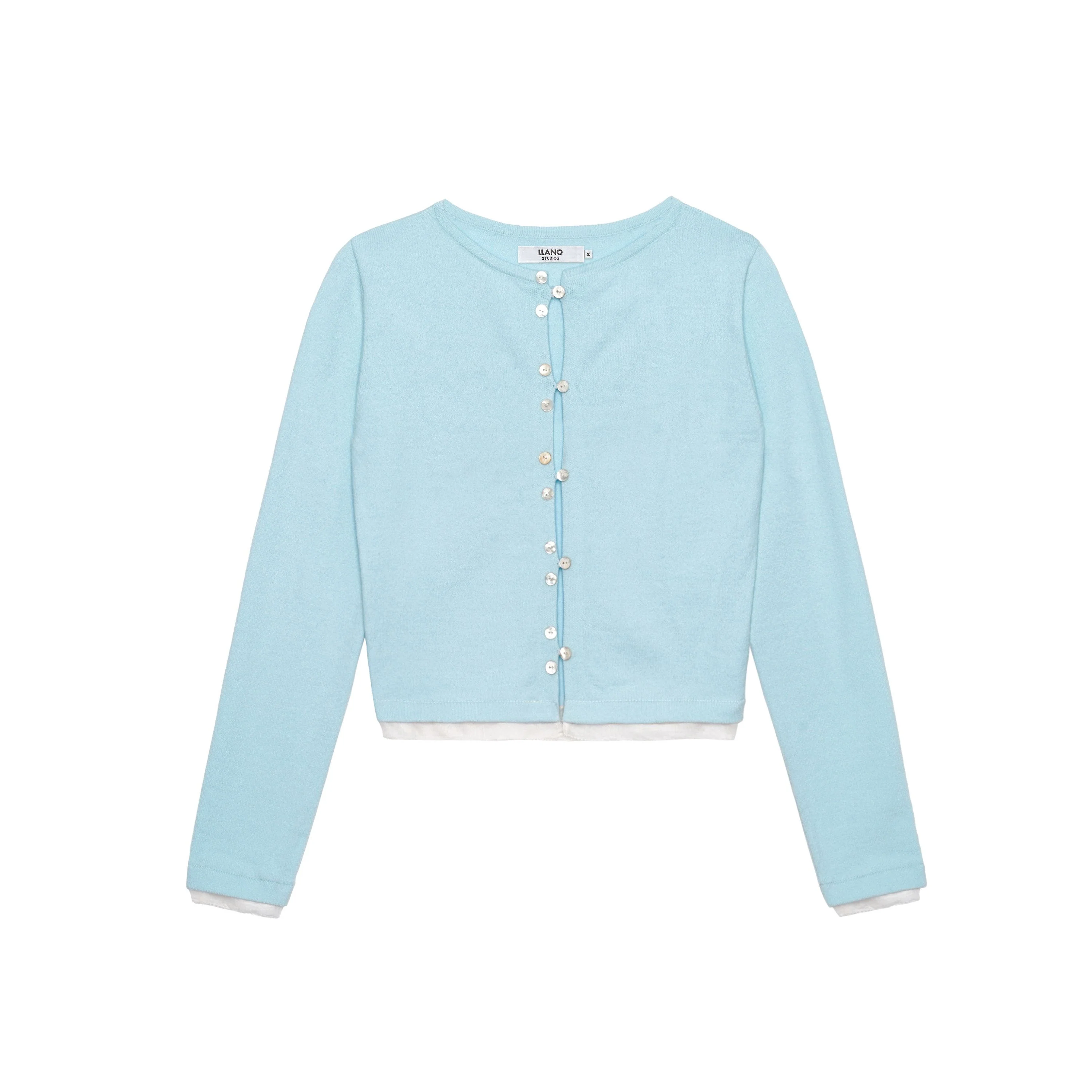 Sheer-Trim Knit Cardigan - Image 6