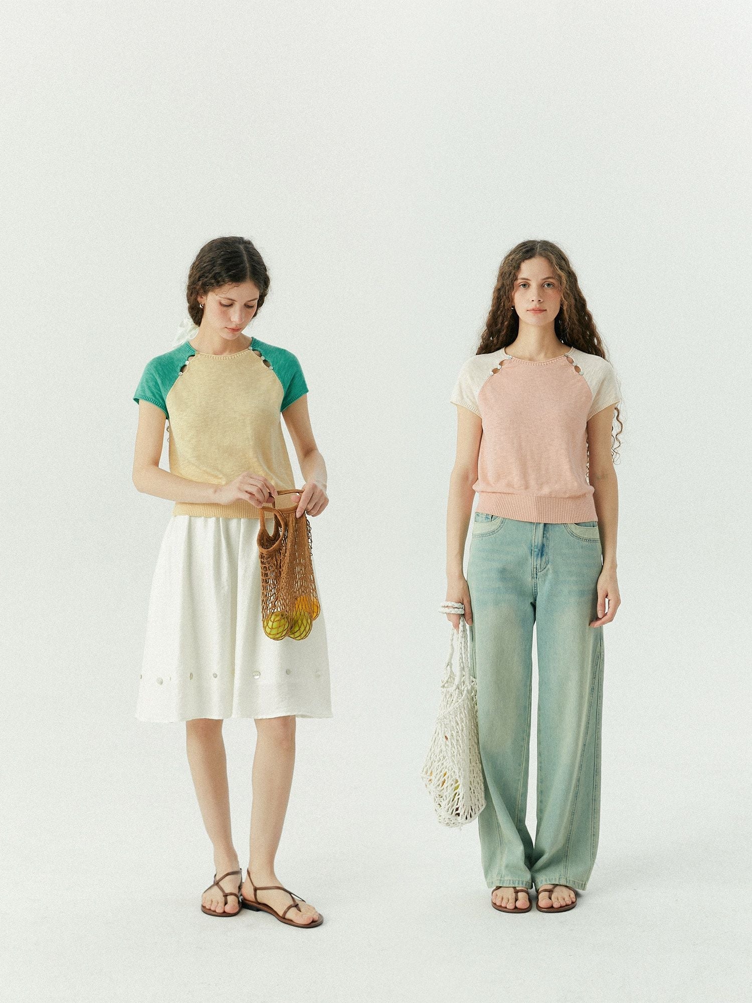 Shell Button Knit Top - Image 3