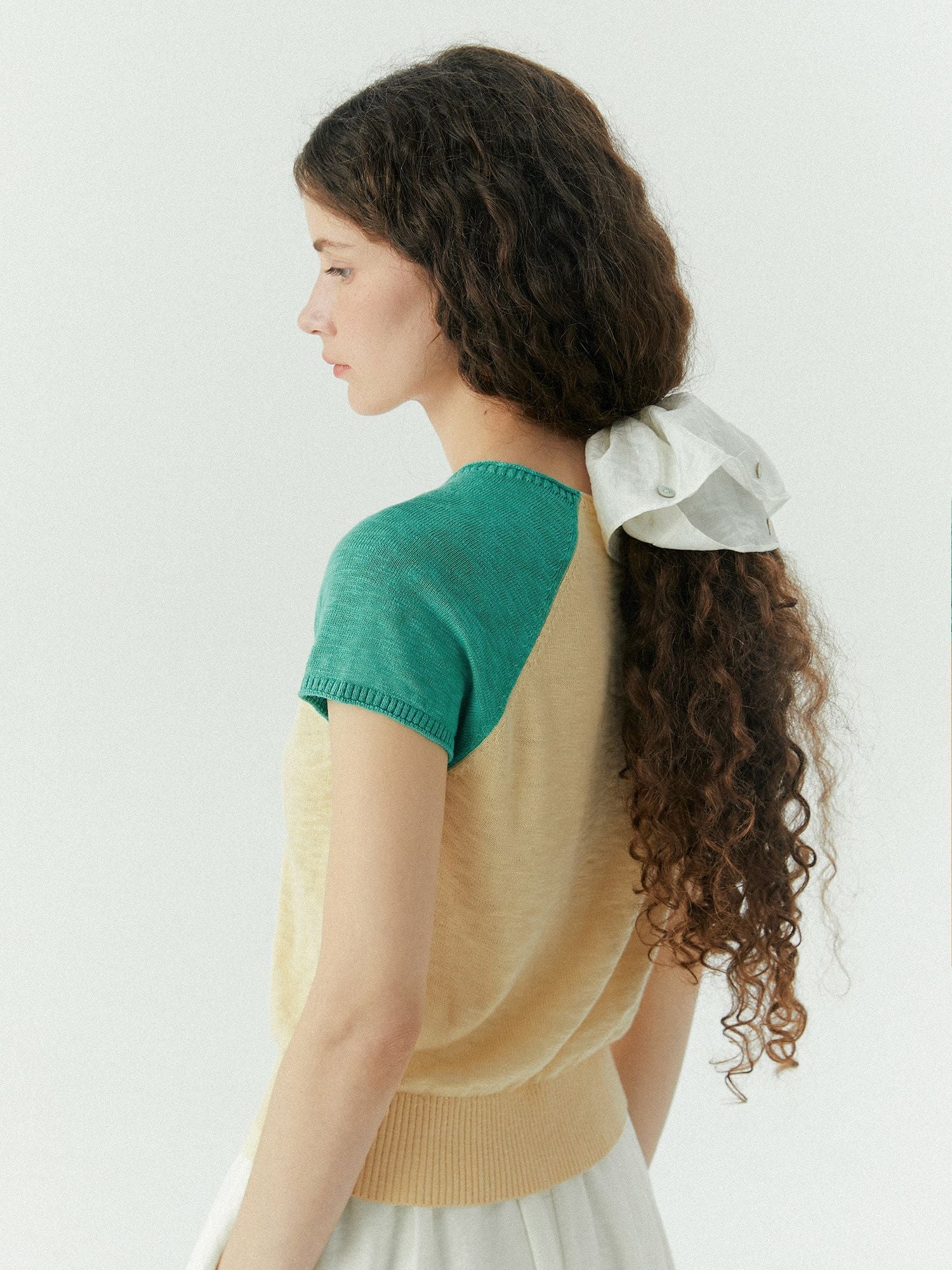 Shell Button Knit Top - Image 4