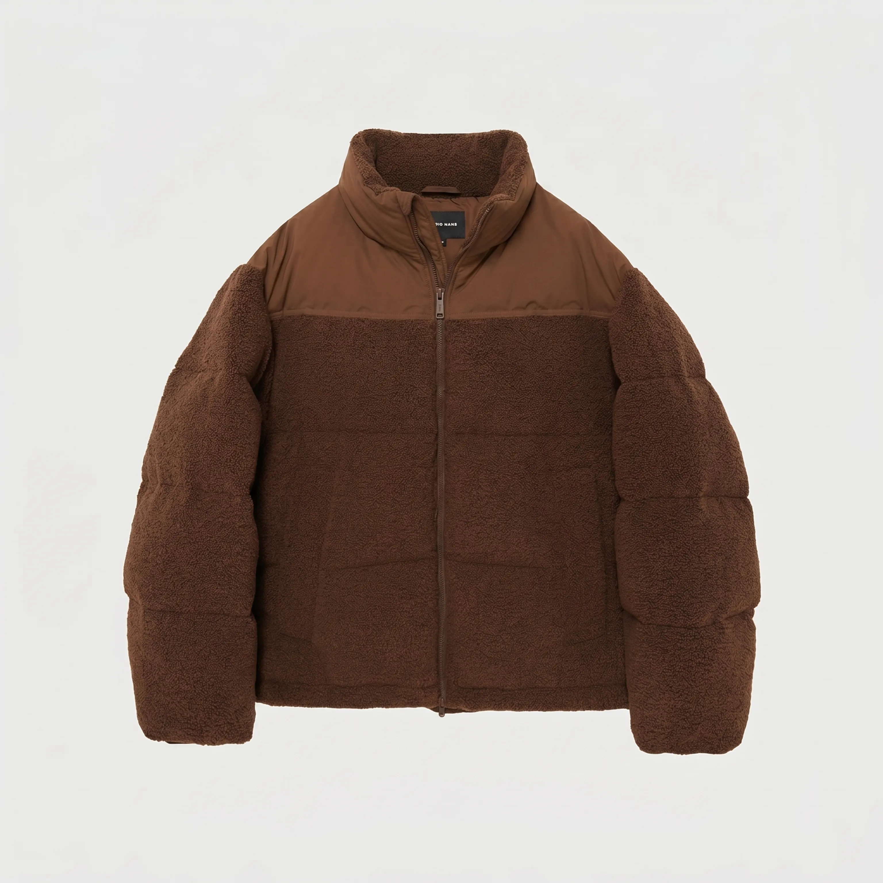 Sherpa Panel Quilted Puffer Jacket - Image 7