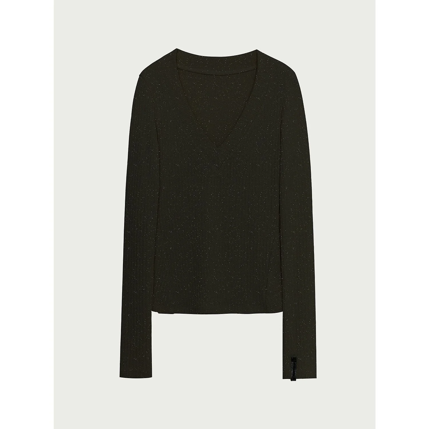 Shimmer Rib V-Neck - Image 8