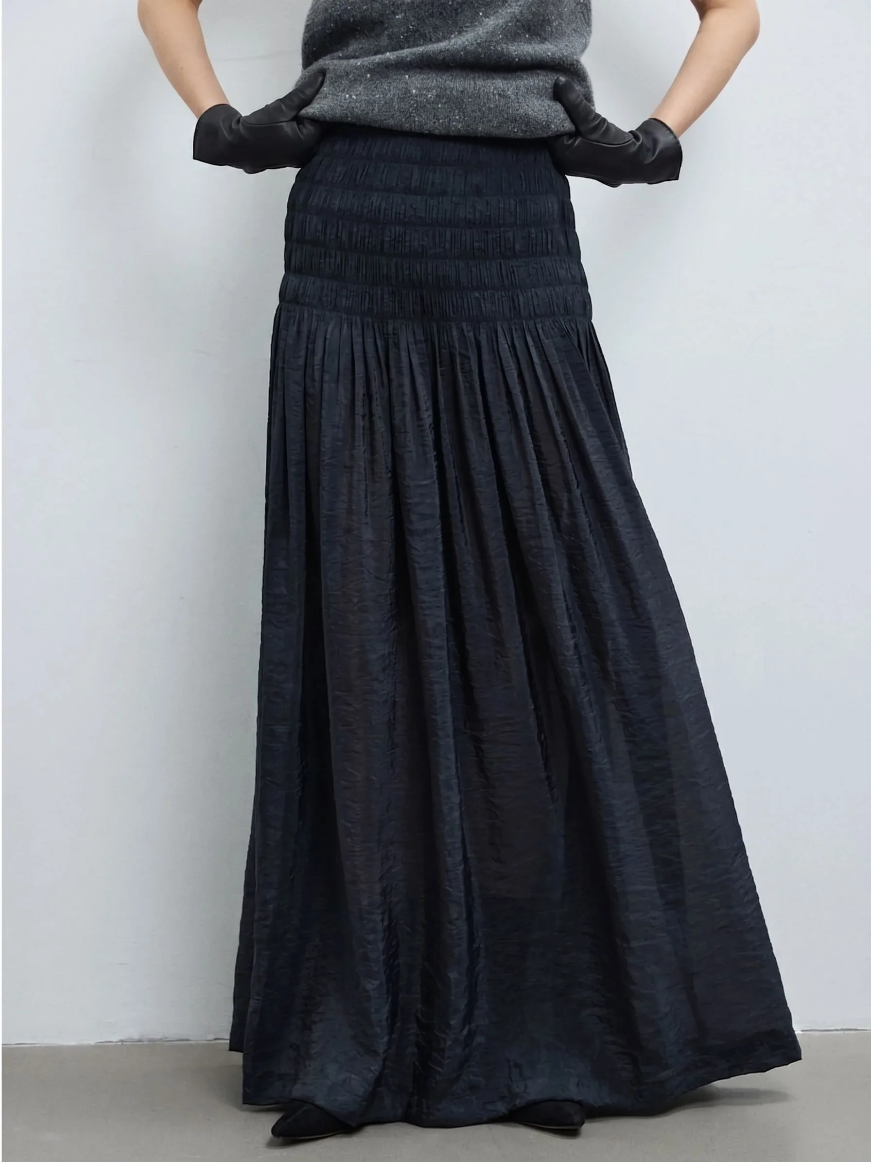 Shirred Maxi Skirt - Image 3