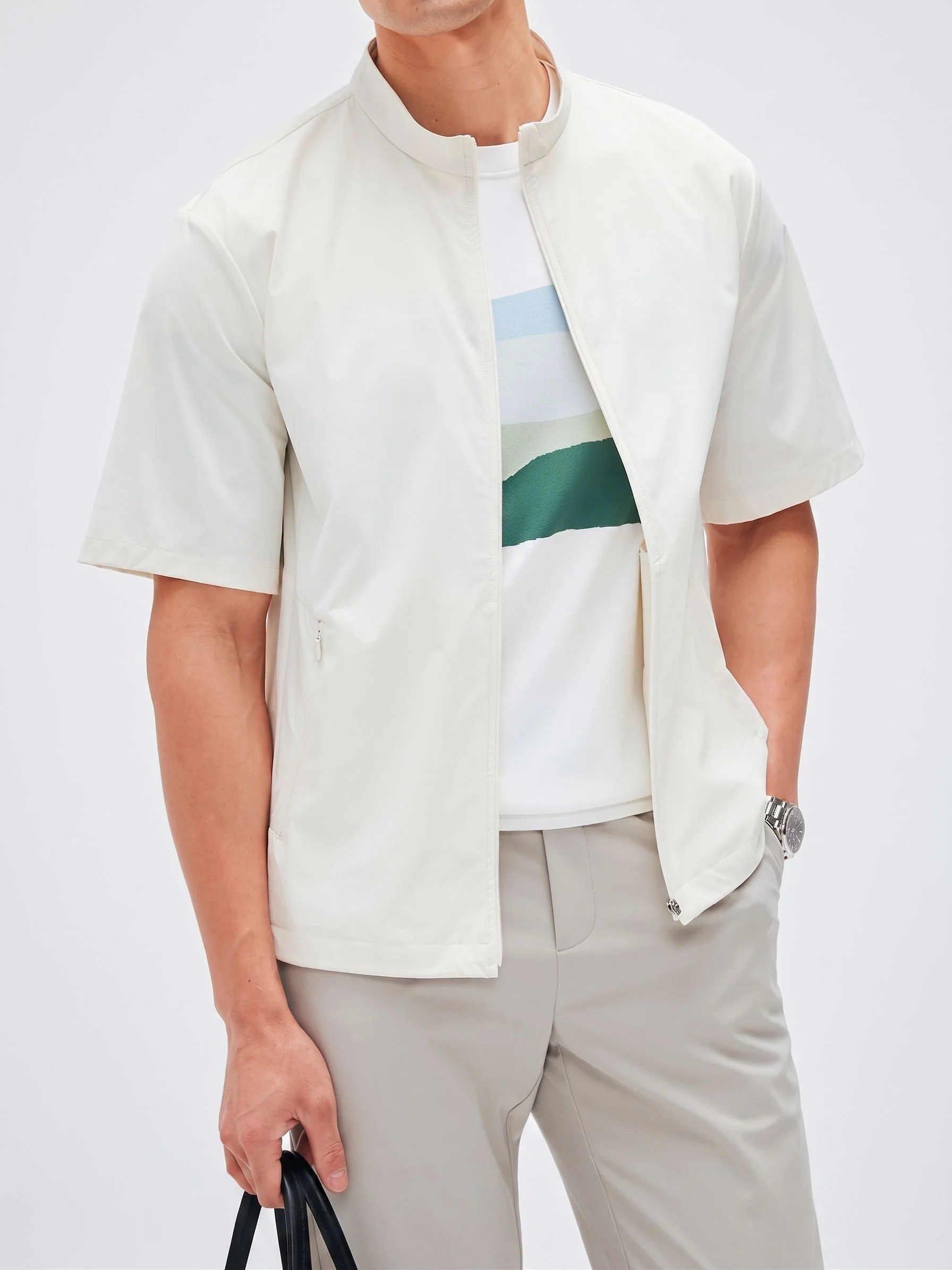 Short-Sleeve Zip Jacket