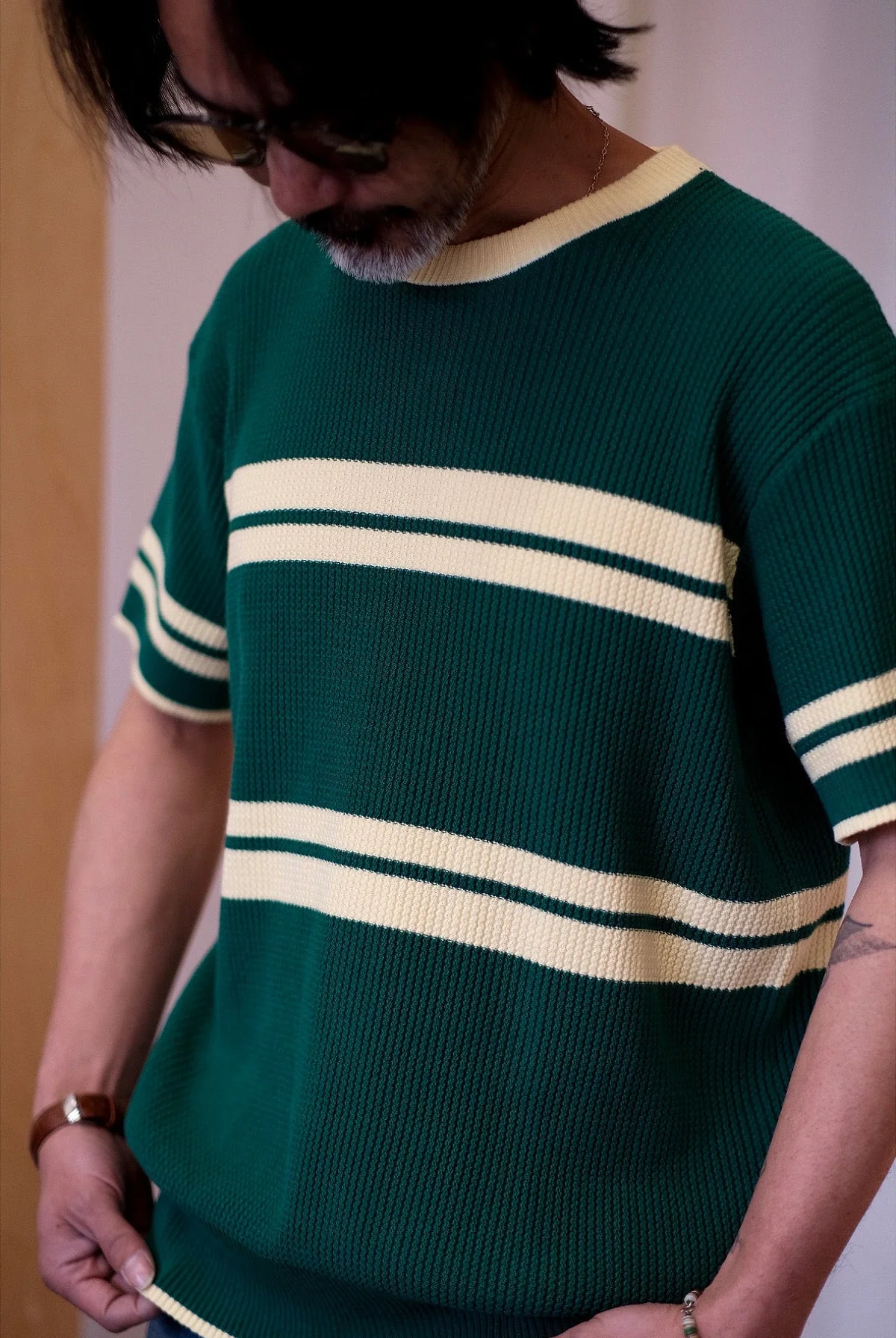 Short-Sleeved Knitted Polo