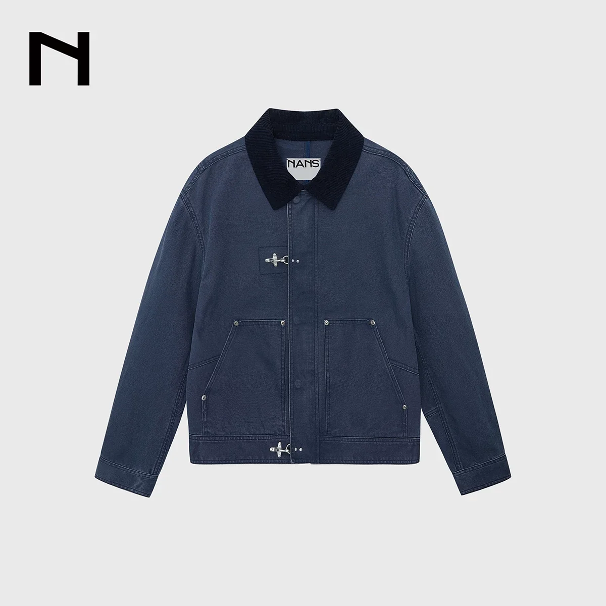 Short Washed Canvas Toggle Jacket - Image 7