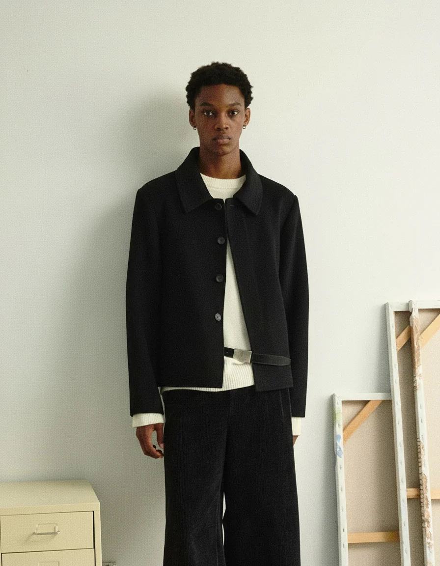 Short Wool-Cashmere Jacket - Image 9