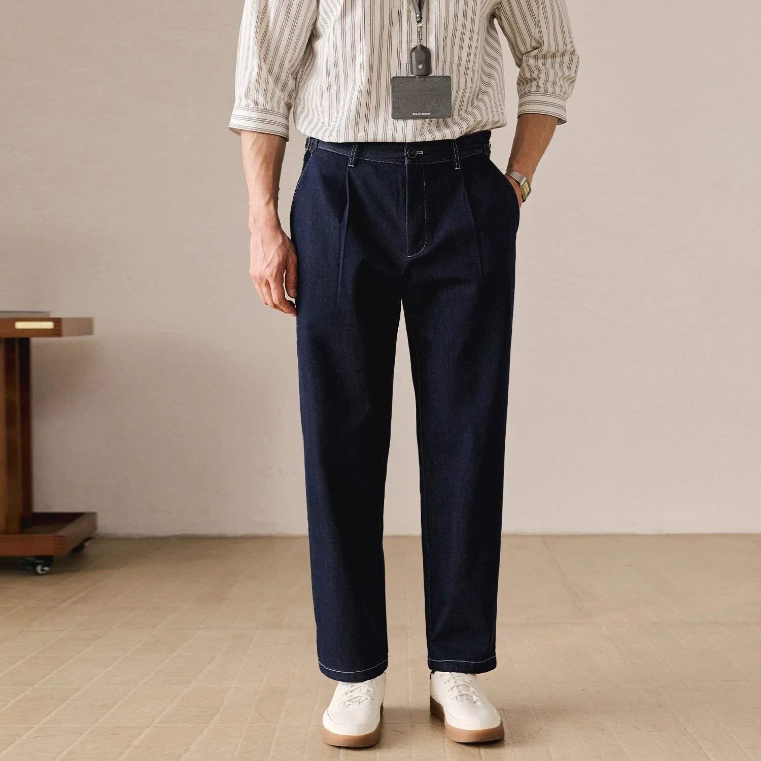 Side-Adjuster Denim Trousers - Image 5