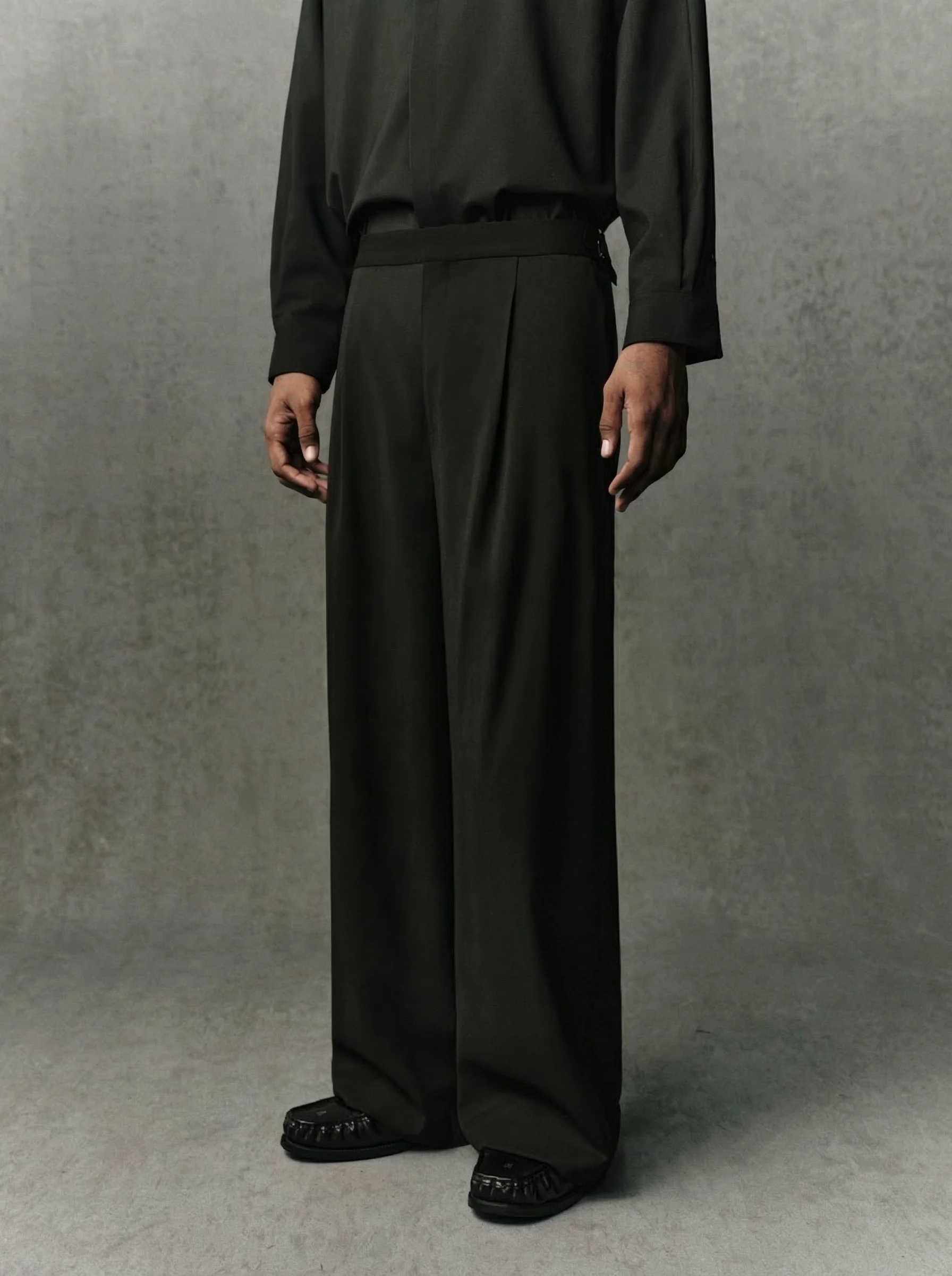 Side-Adjuster Wide Trousers