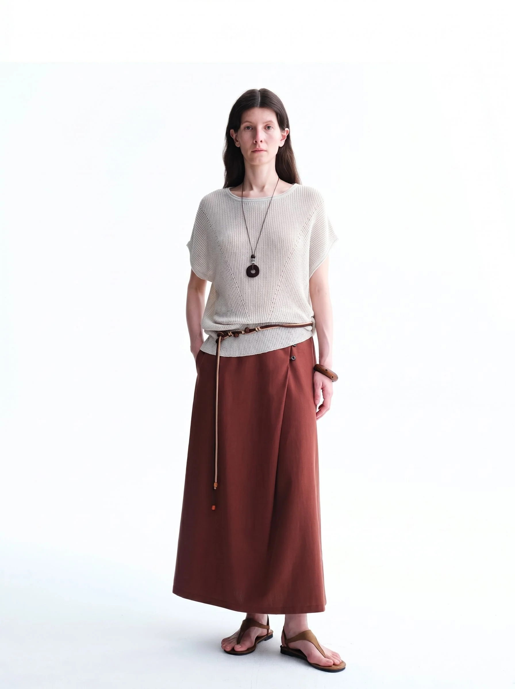 Side-Button Wrap Skirt - Image 4