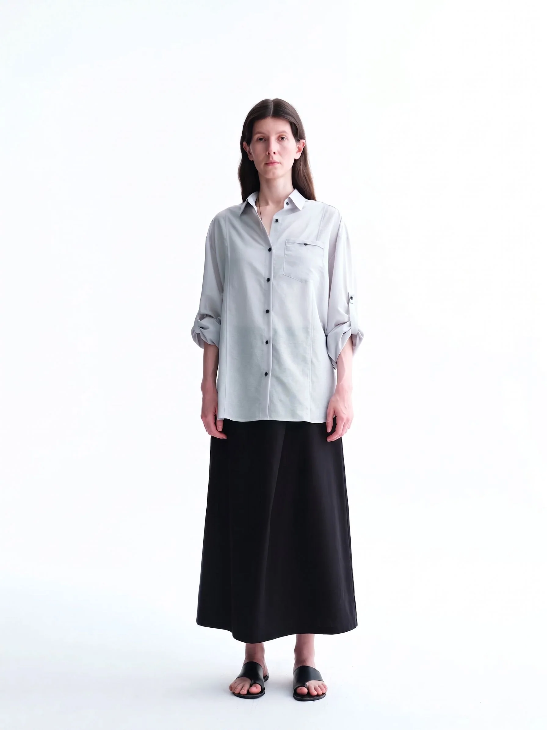 Side-Button Wrap Skirt - Image 5