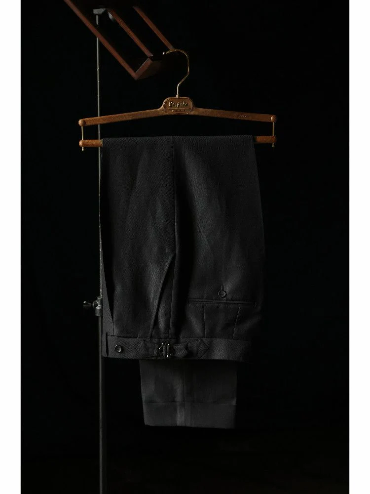 Side-Tab Pleated Trousers - Image 2