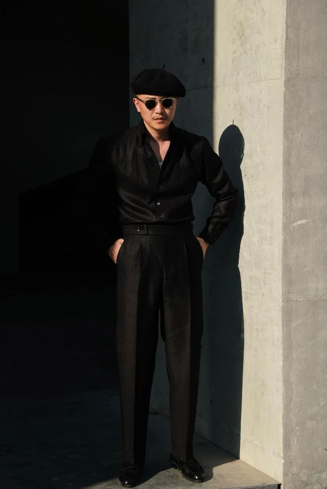Side-Tab Pleated Trousers - Image 4