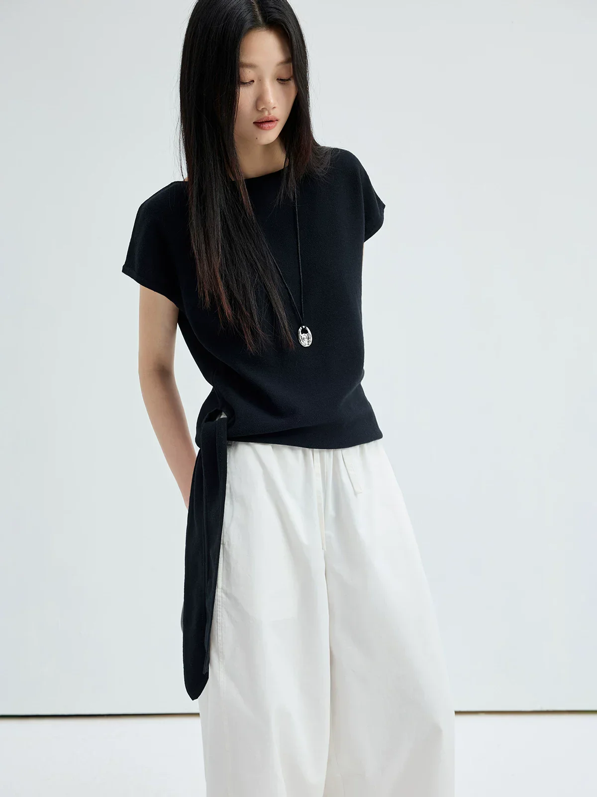 Side Tie Knit Top - Image 5
