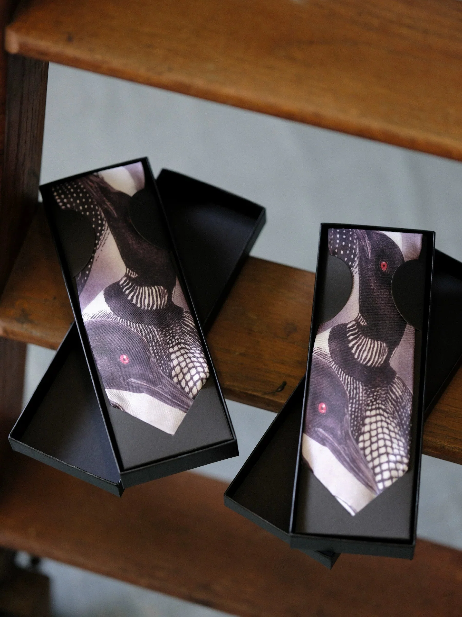 Silk Bird-Print Tie - Image 4