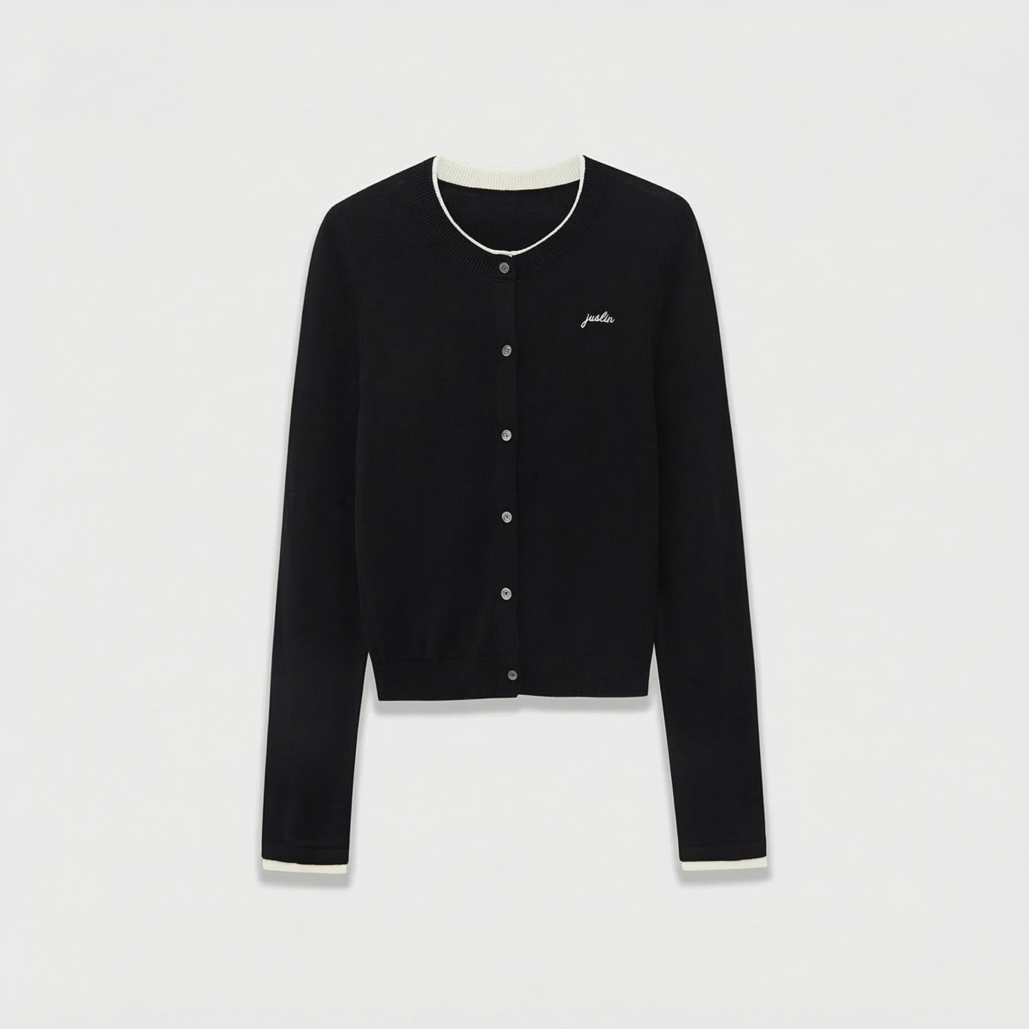 Silk-Blend Button-Up Cardigan - Image 2