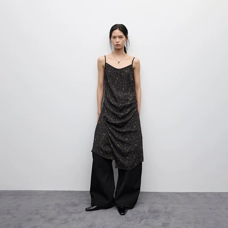 Silk-Blend Floral Ruched Slip Dress - Image 4