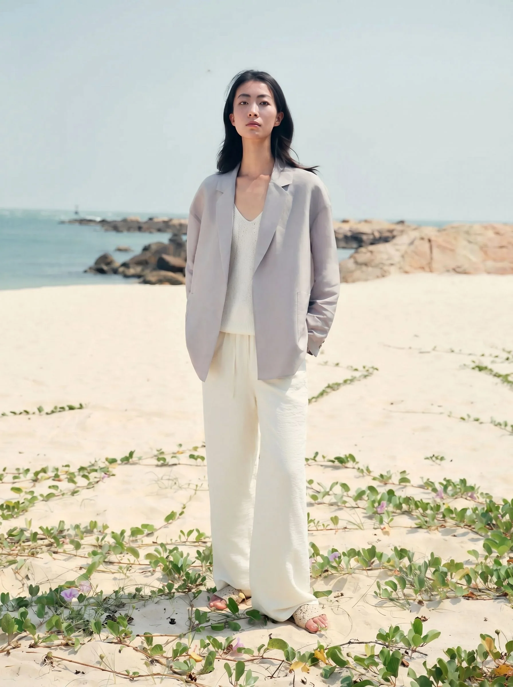 Silk-Blend Relaxed Blazer - Image 3