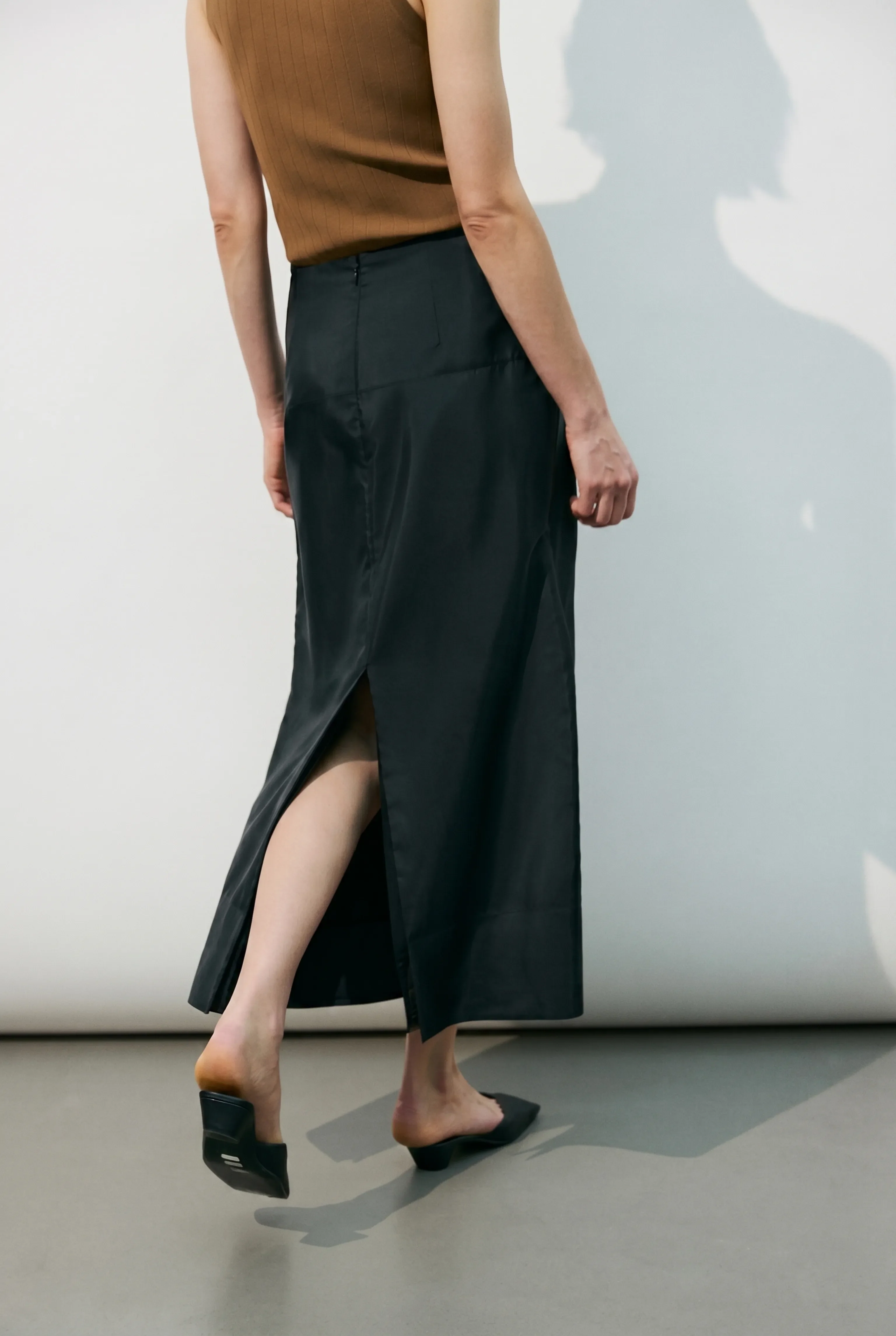 Silk-Blend Shirt, V-neck Top & Two-Piece Midi Skirt - Image 2