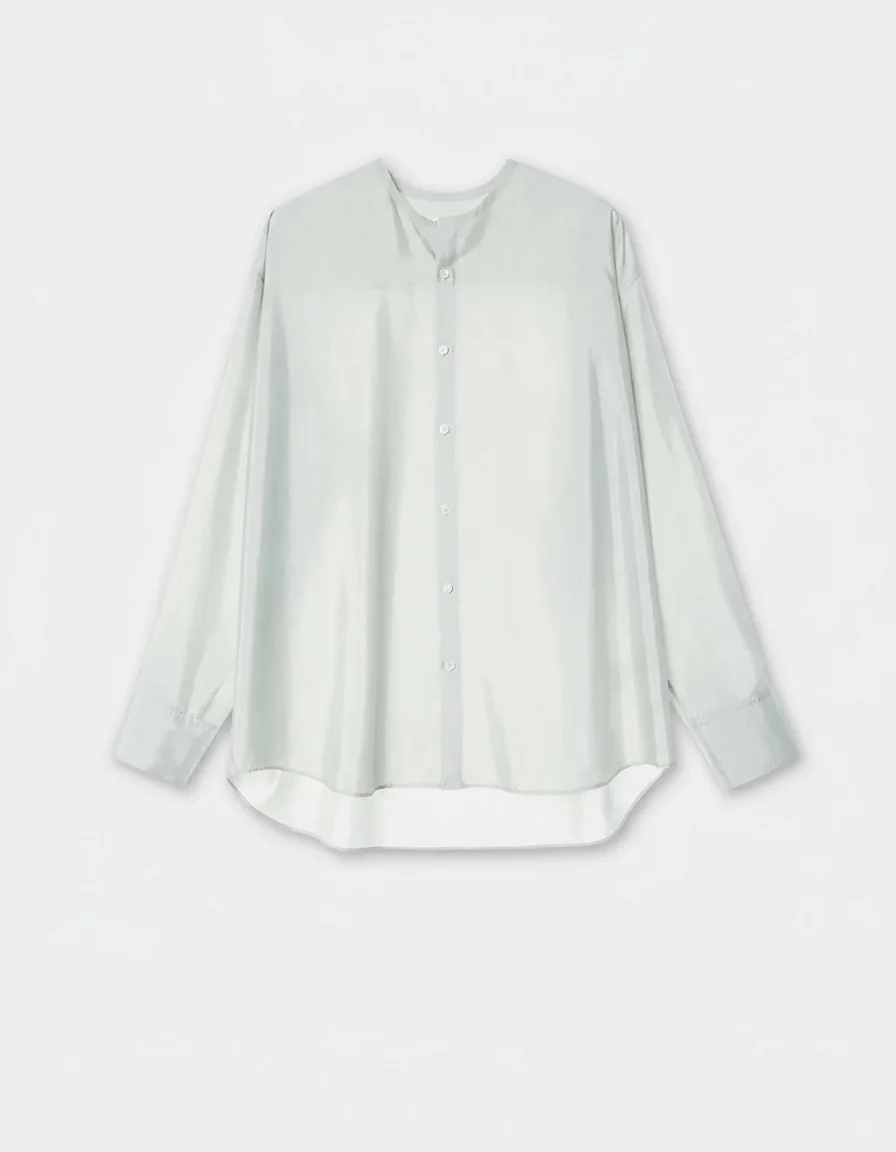 Silk-Blend Shirt, V-neck Top & Two-Piece Midi Skirt - Image 3
