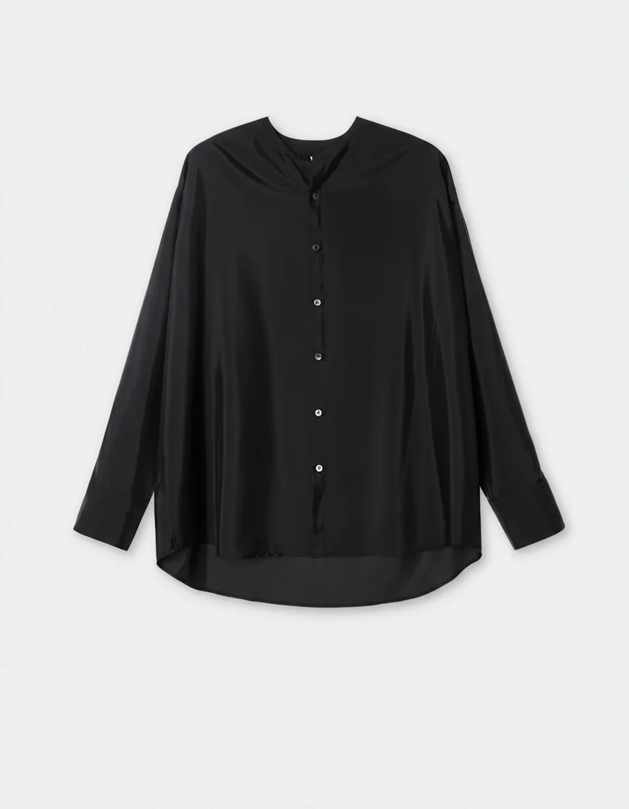 Silk-Blend Shirt, V-neck Top & Two-Piece Midi Skirt - Image 4