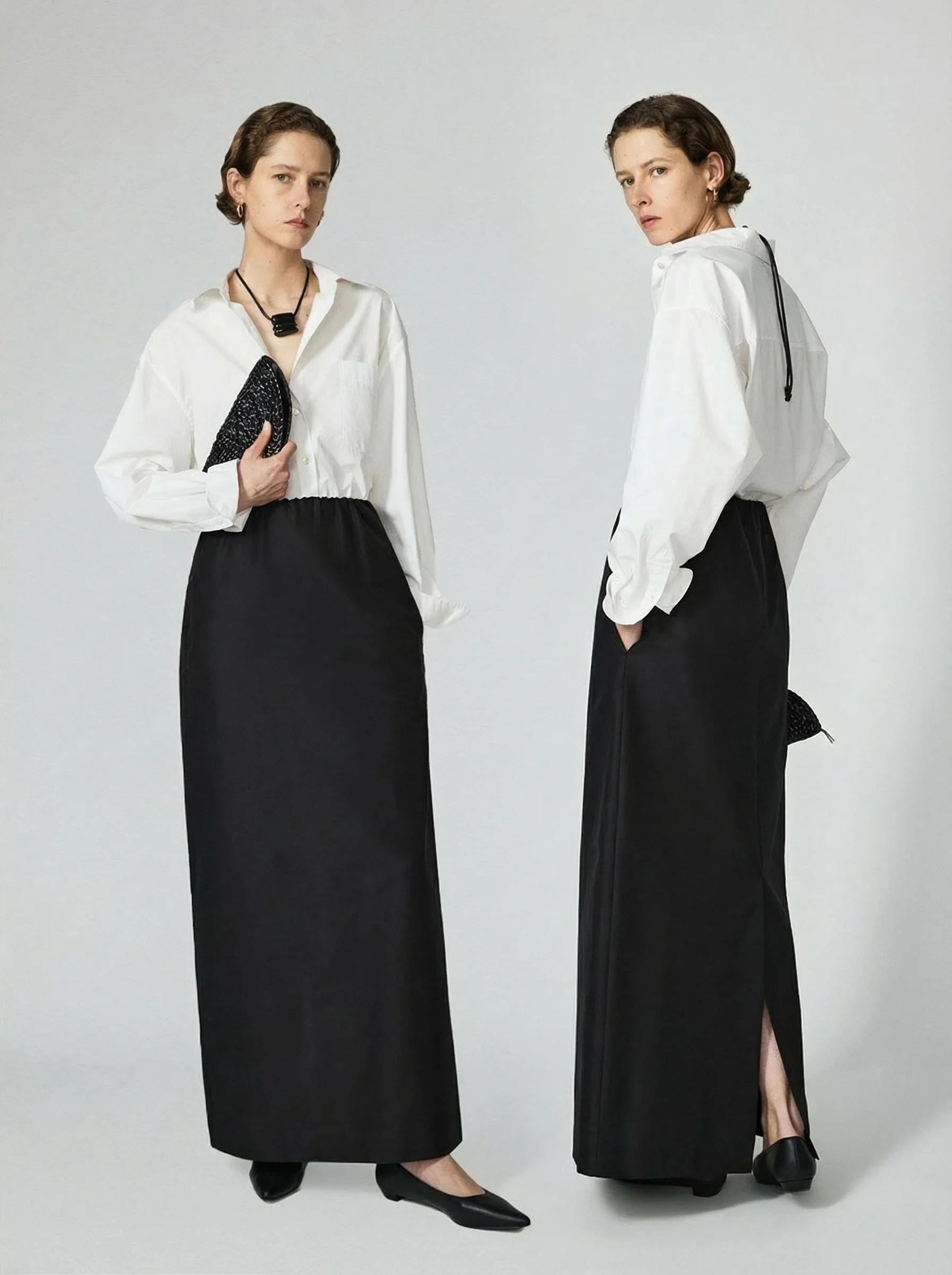 Silk-Cotton Cape & Skirt Set - Image 3