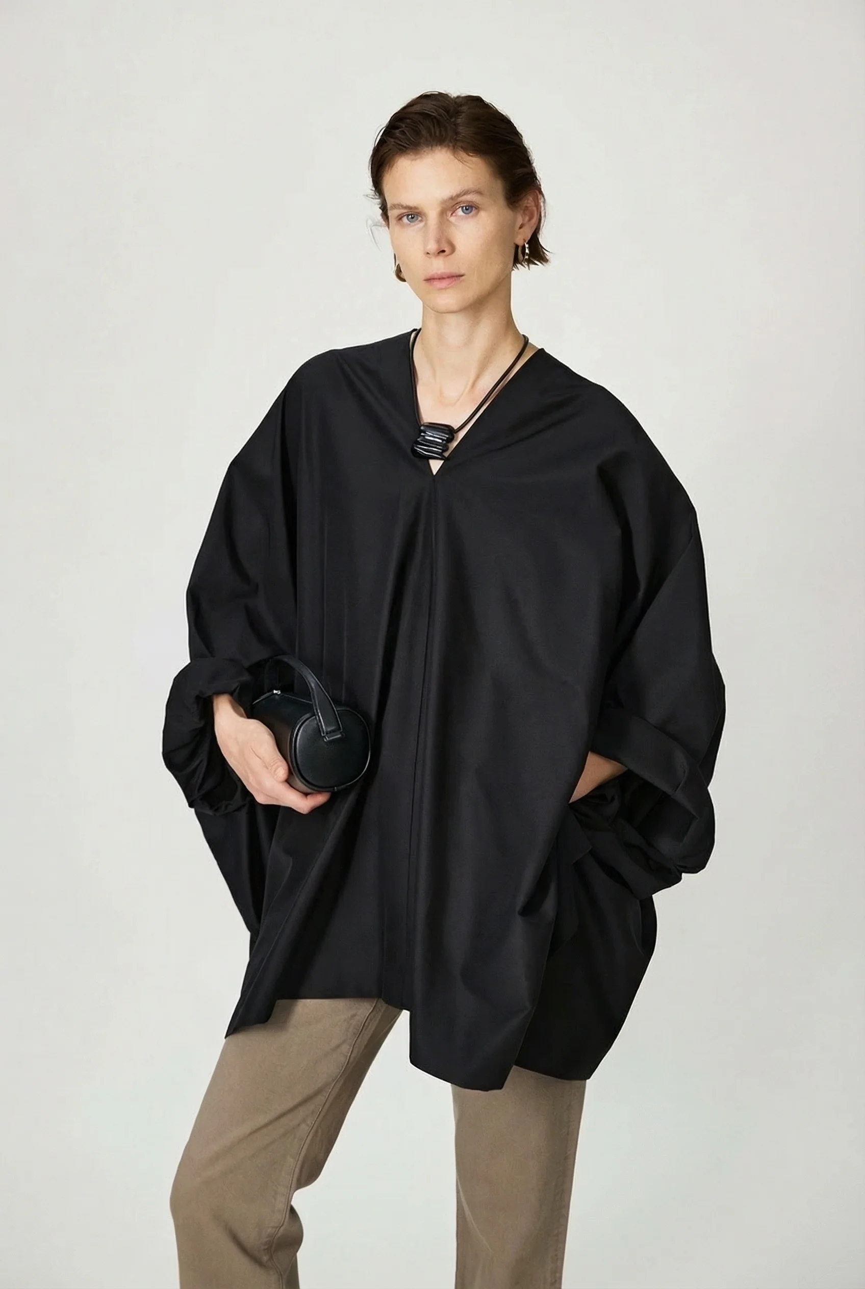 Silk-Cotton Cape & Skirt Set - Image 4