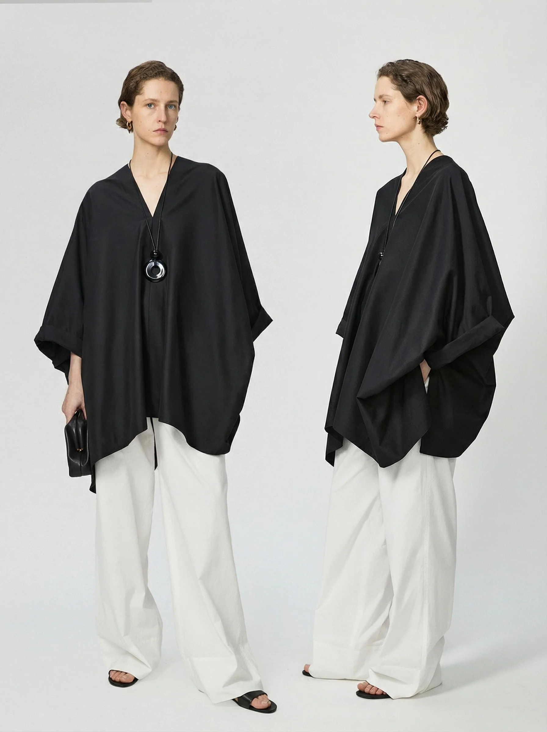 Silk-Cotton Cape & Skirt Set - Image 5
